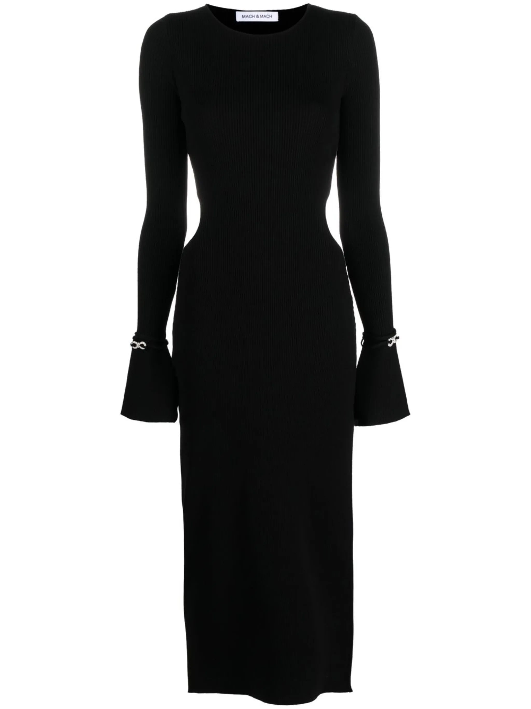 bow-embllished cut-out maxi dress