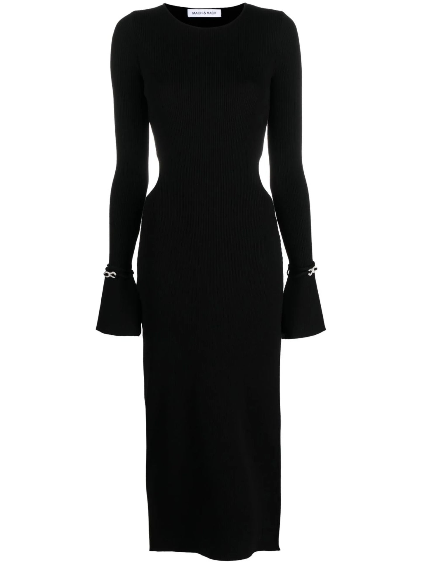 bow-embllished cut-out maxi dress