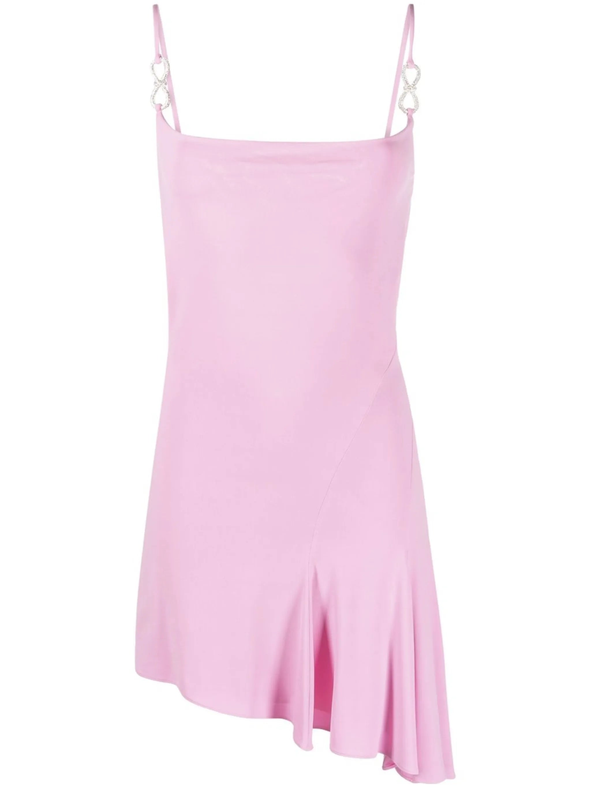 crystal-strap mini dress