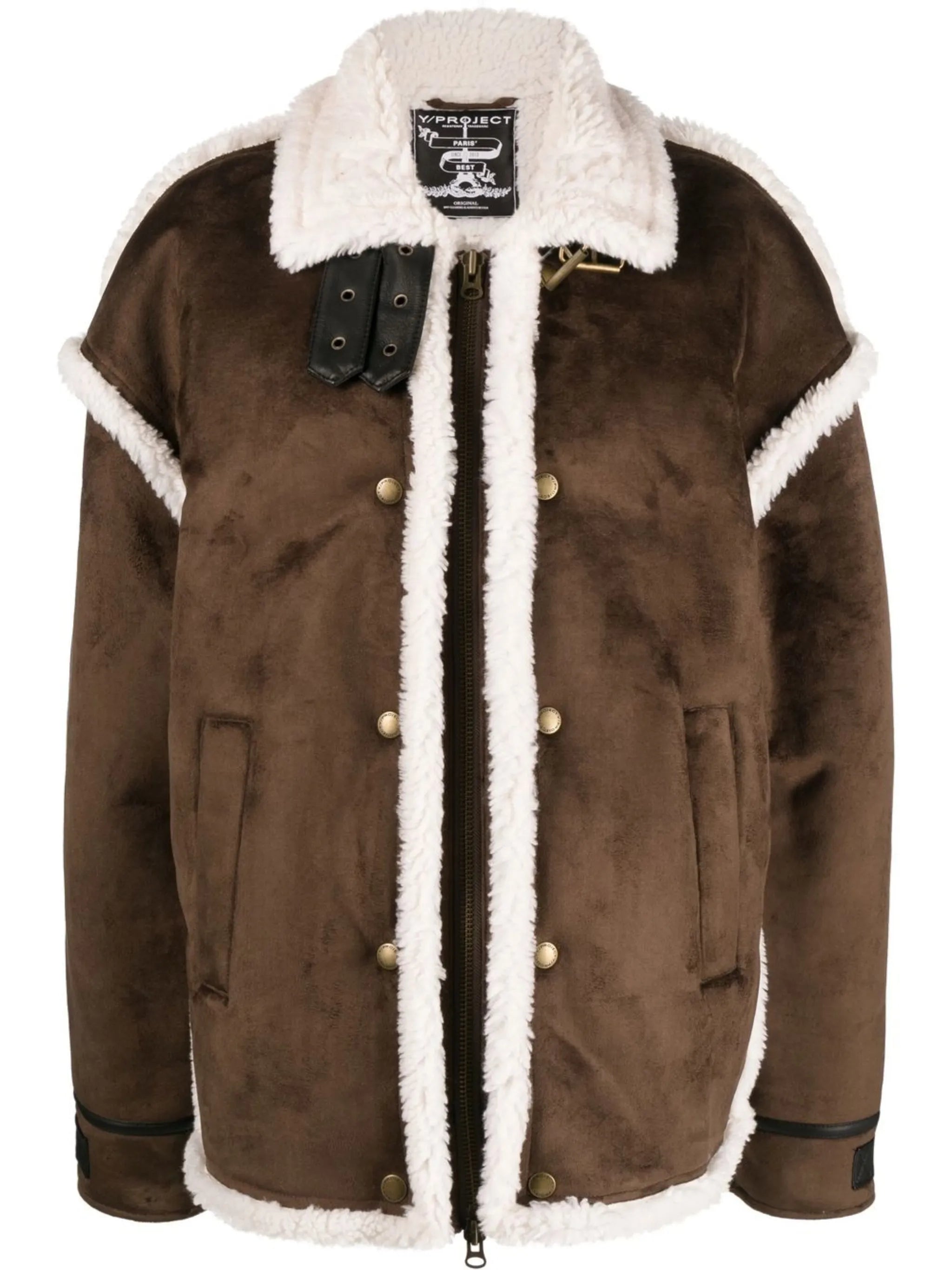 faux-shearling bomber jacket
