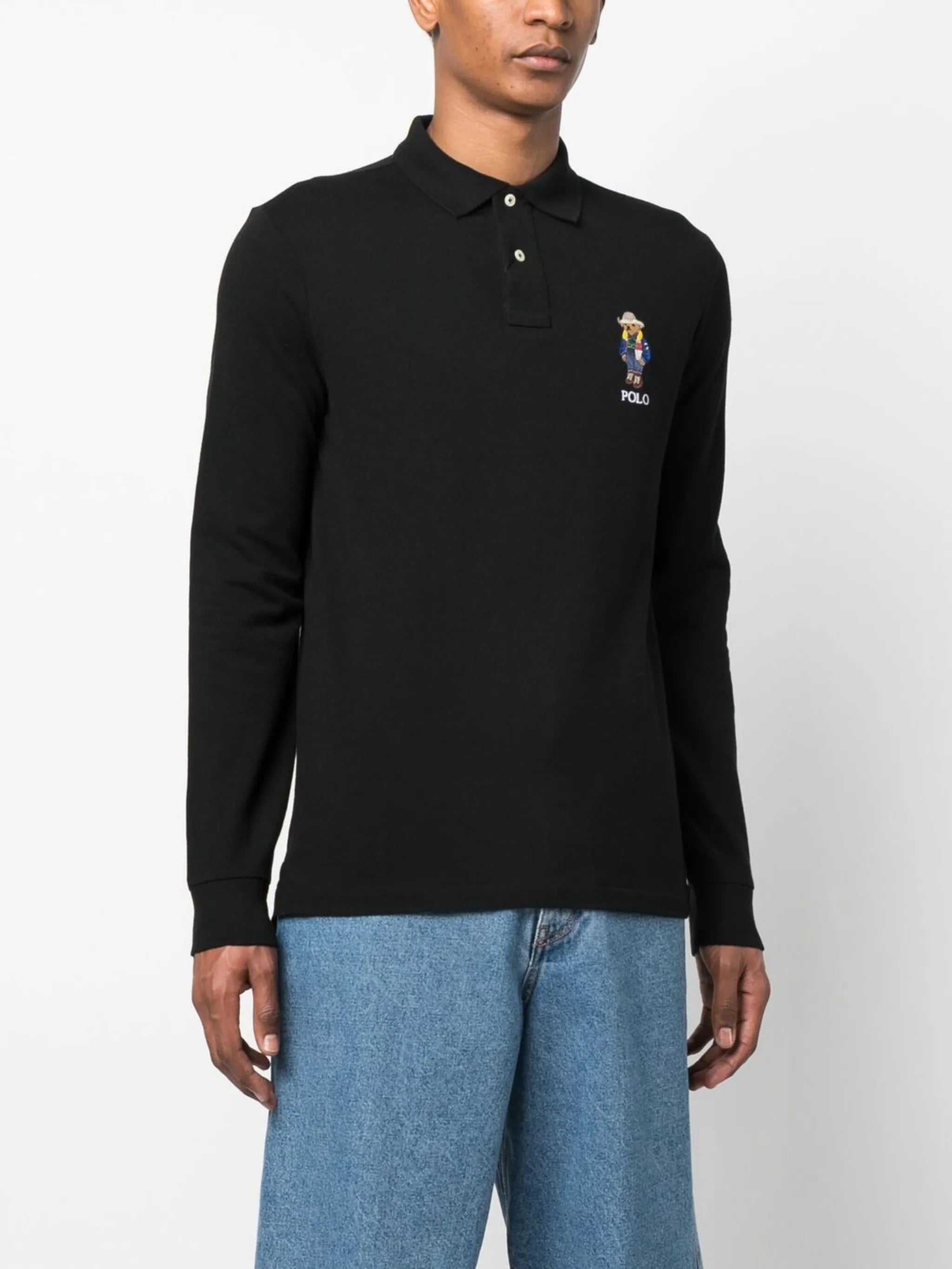 Polo Bear-embroidered polo top
