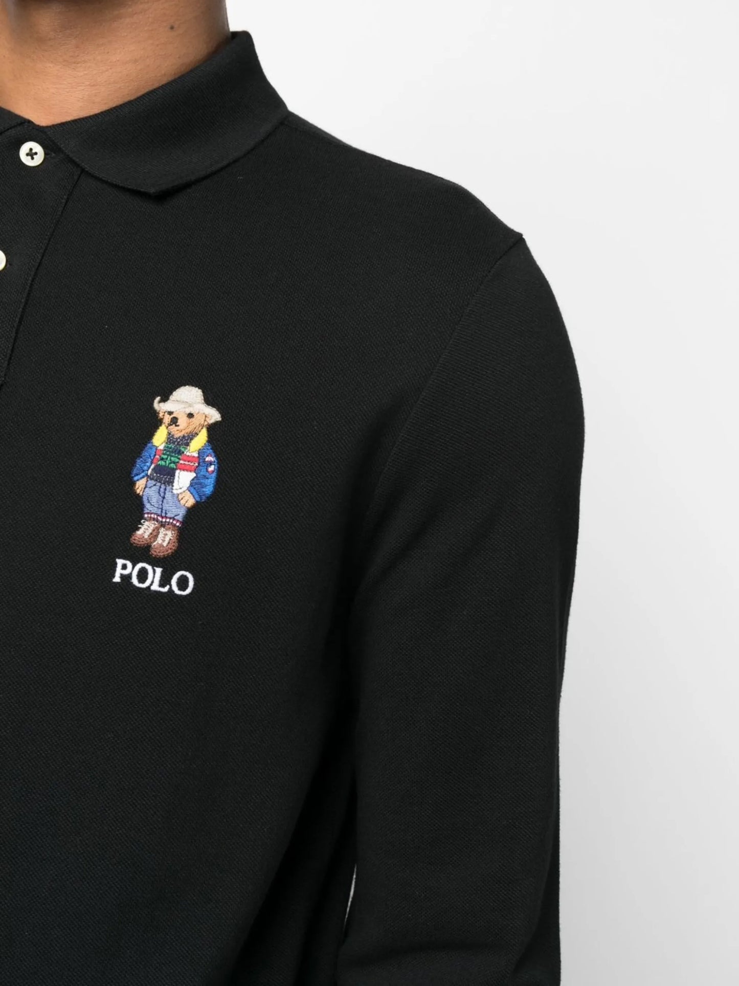 Polo Bear-embroidered polo top