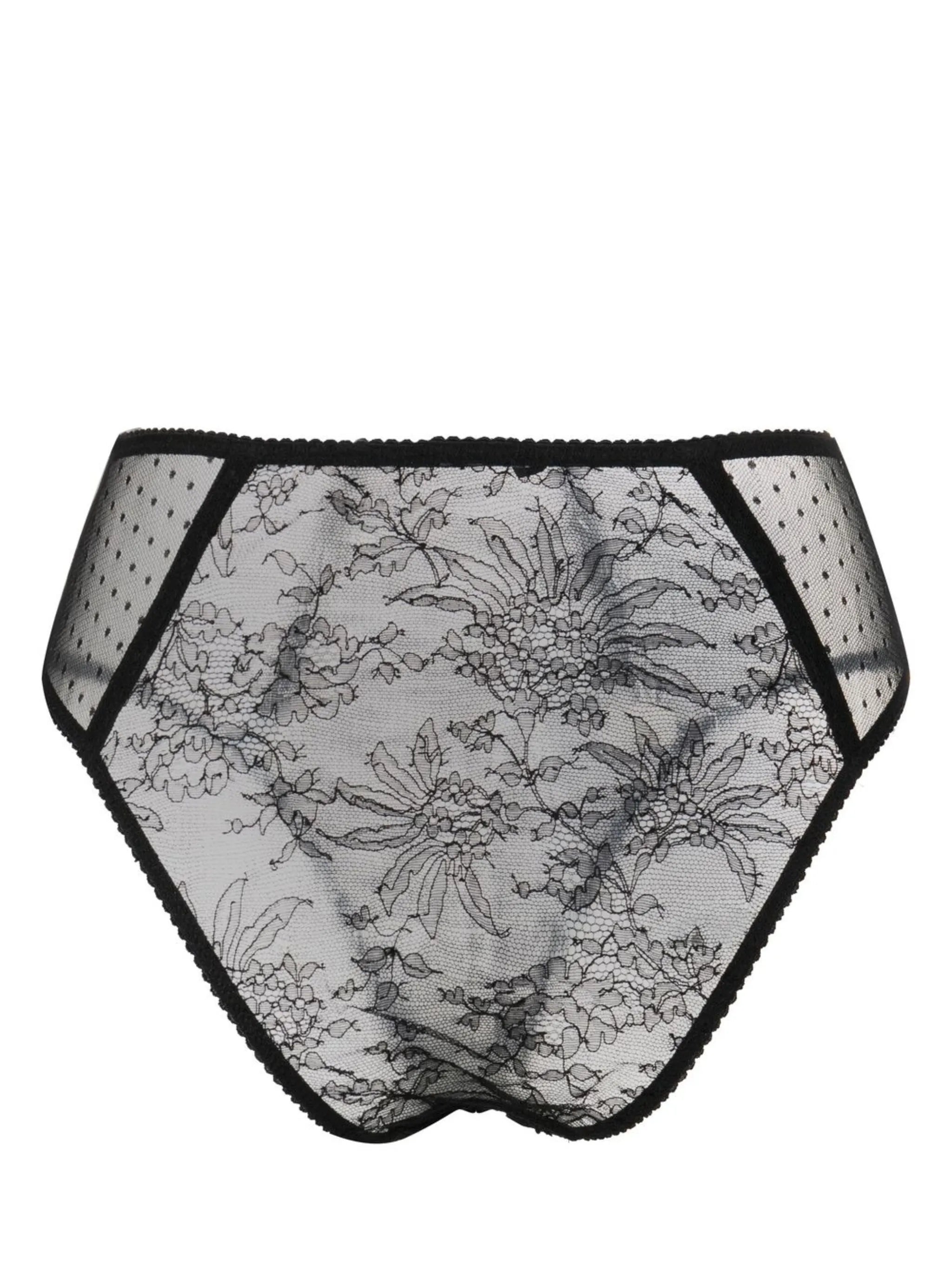 lace-detail high waisted briefs