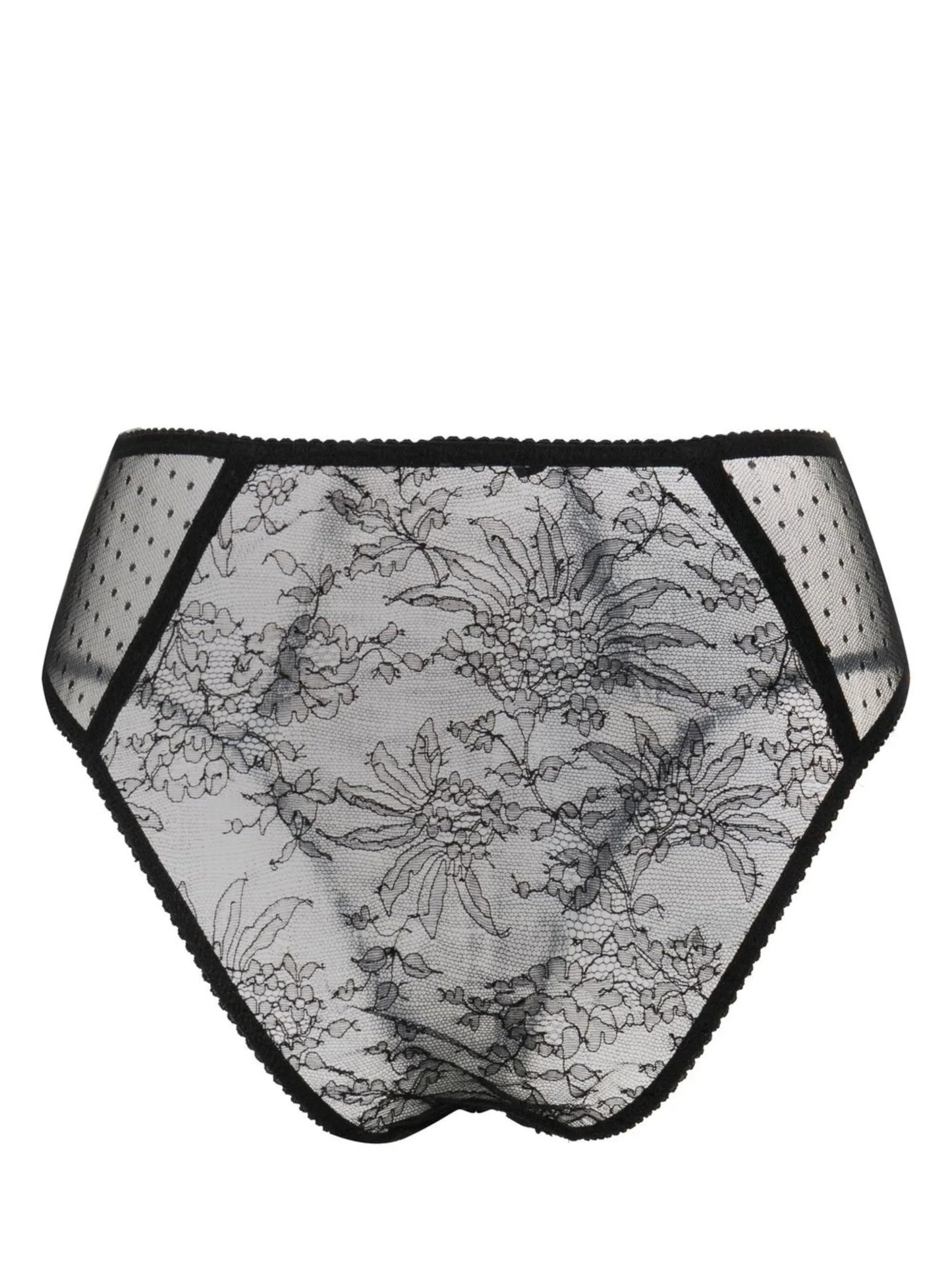 lace-detail high waisted briefs