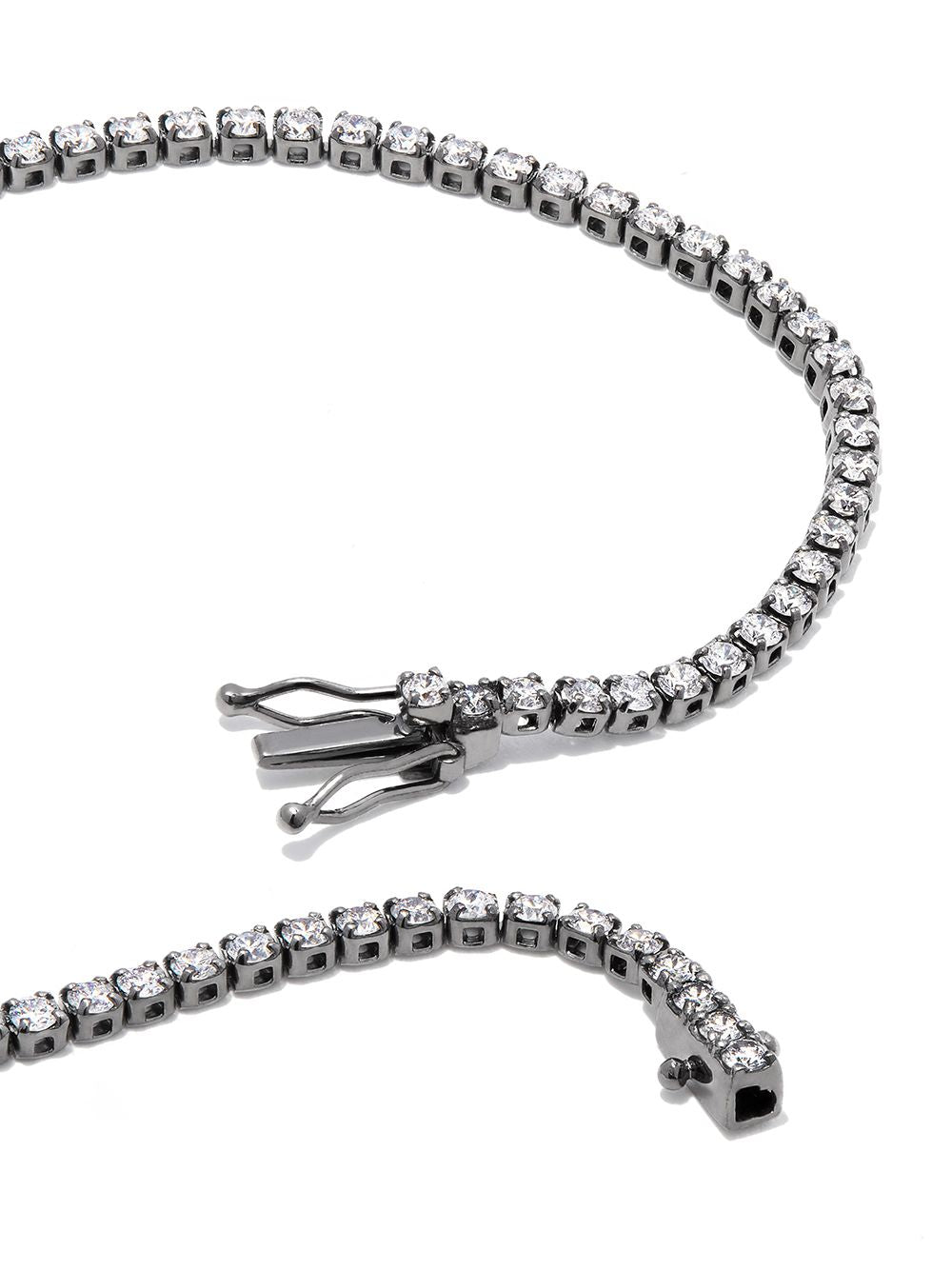 18K black gold diamond tennis bracelet