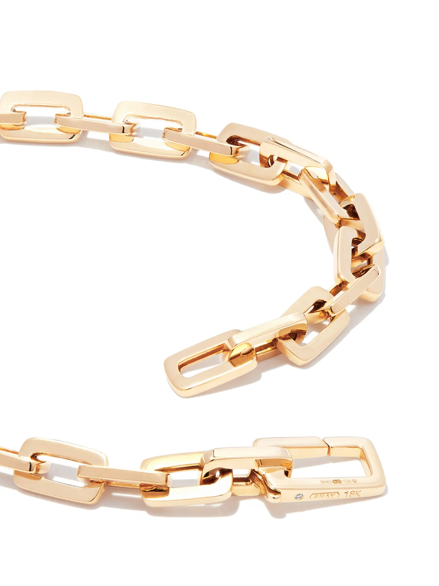 18kt yellow gold Mini Deco emerald bracelet