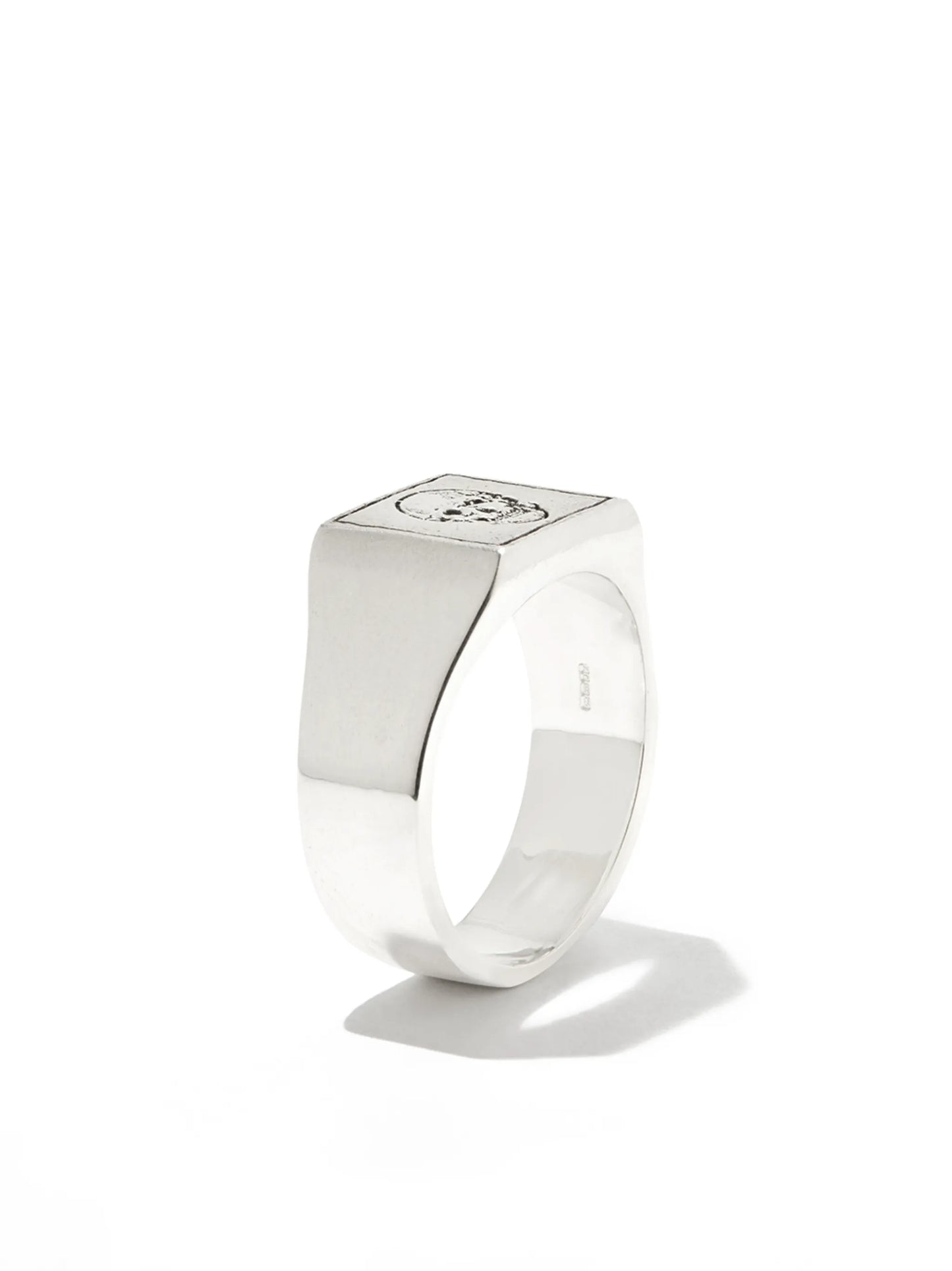 Skull square signet ring