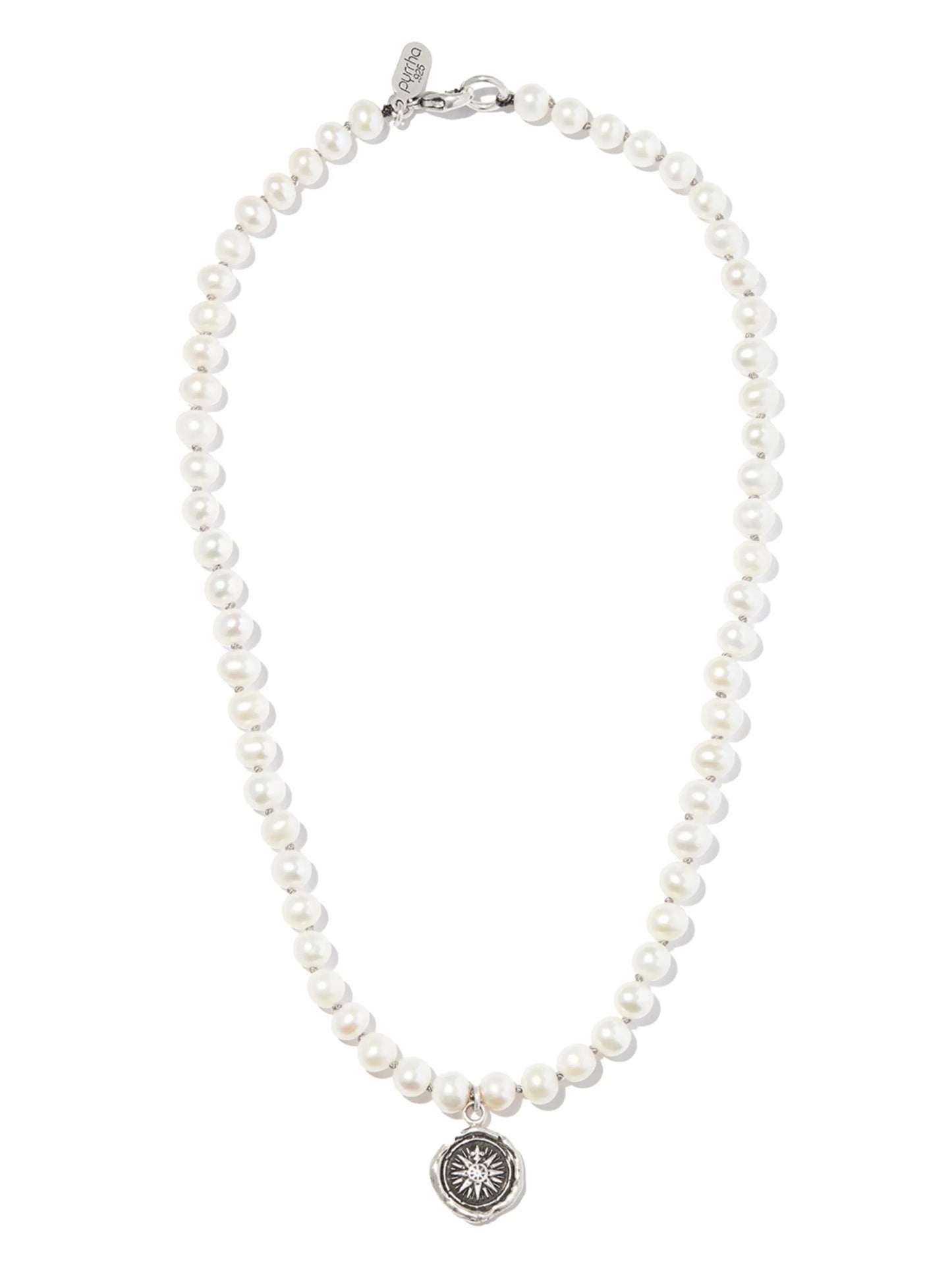 Direction pearl pendant necklace