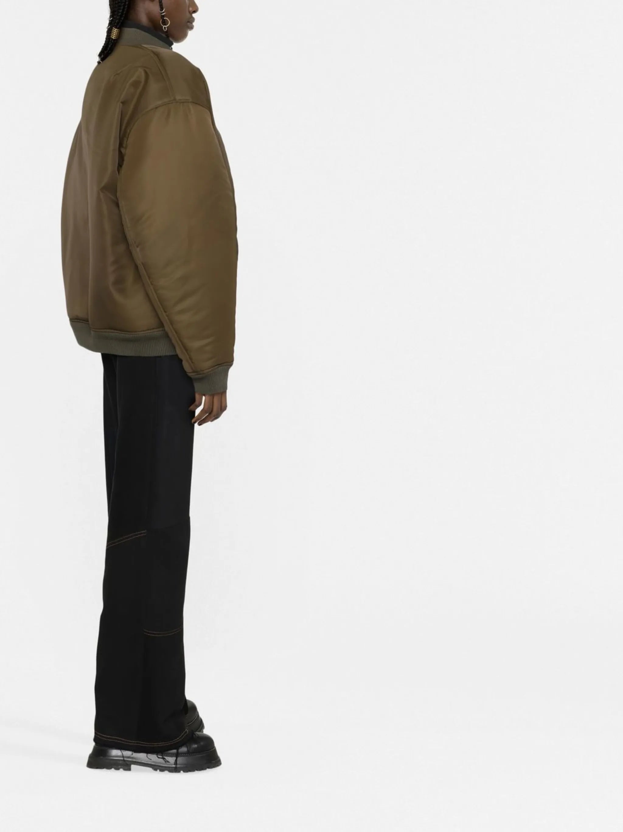 pinched logo bomber jacket