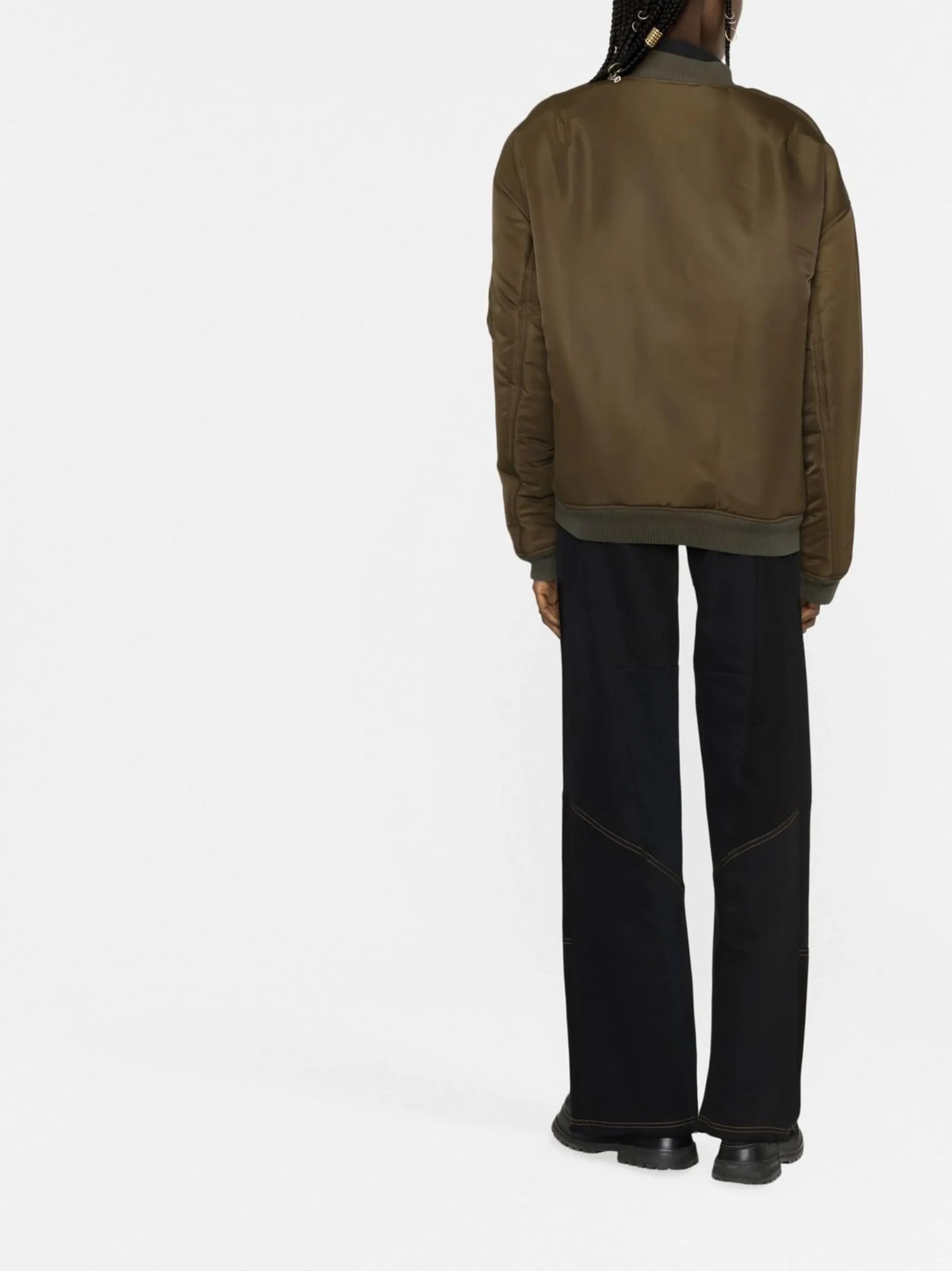 pinched logo bomber jacket
