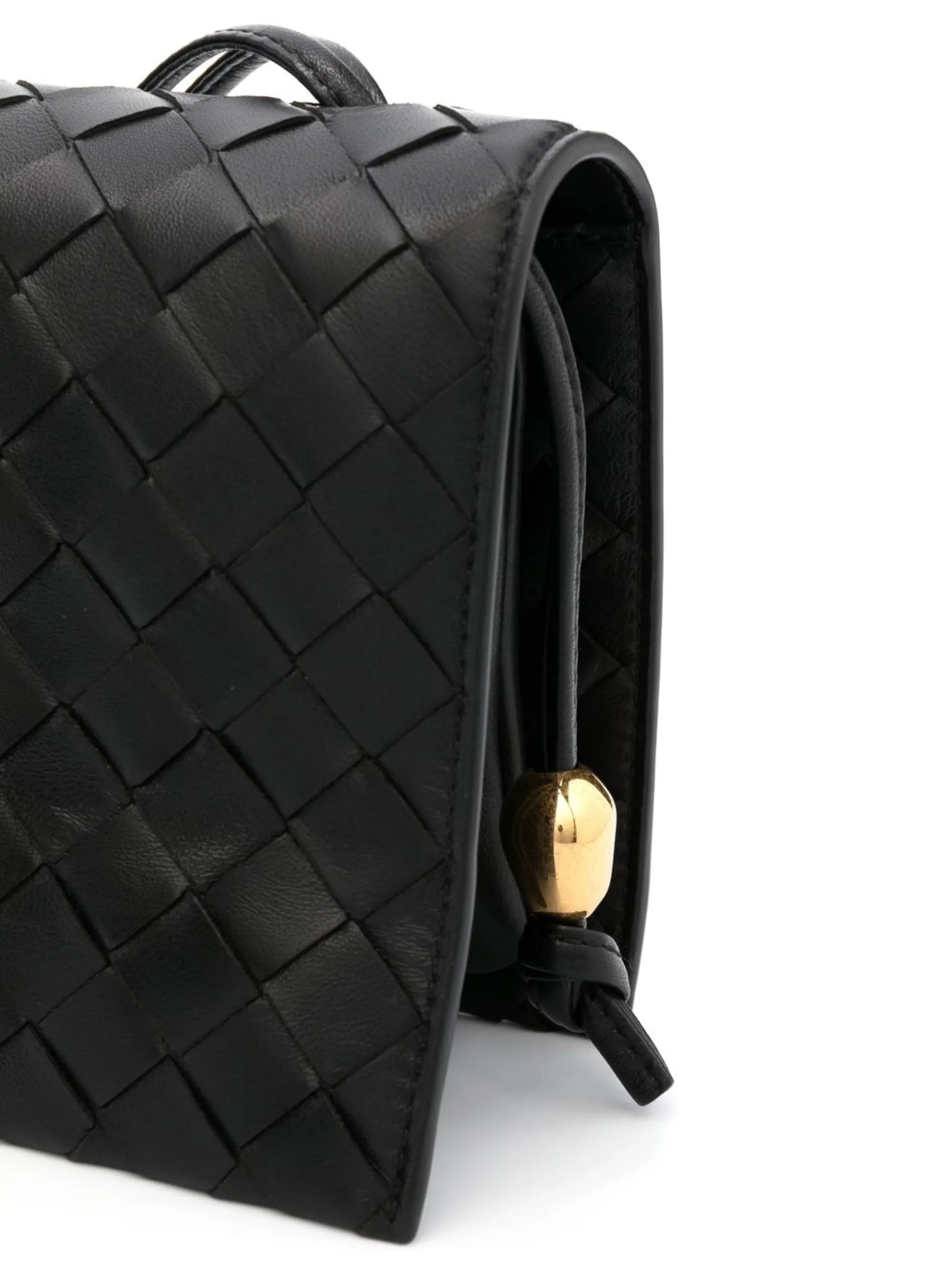 mini Intrecciatto leather shoulder bag