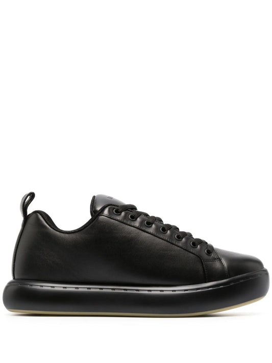 Pillow low-top leather sneakers