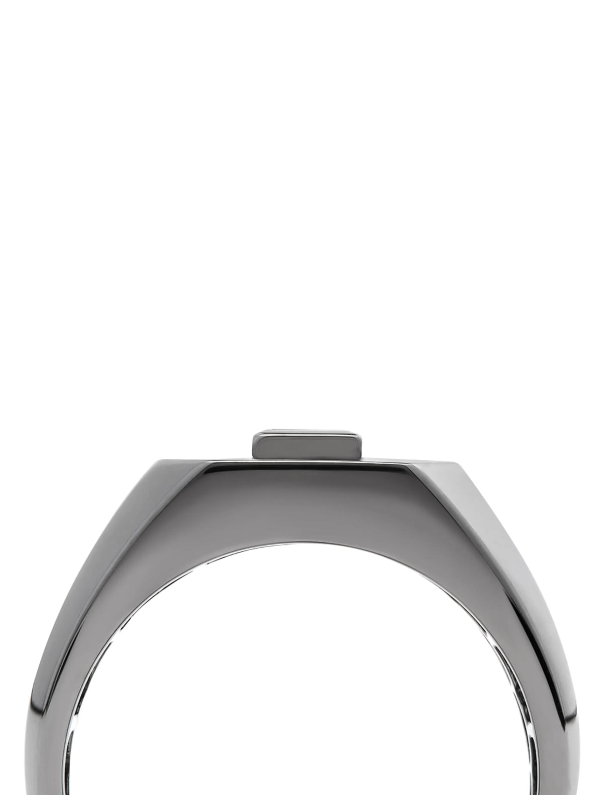 18kt black gold diamond signet ring