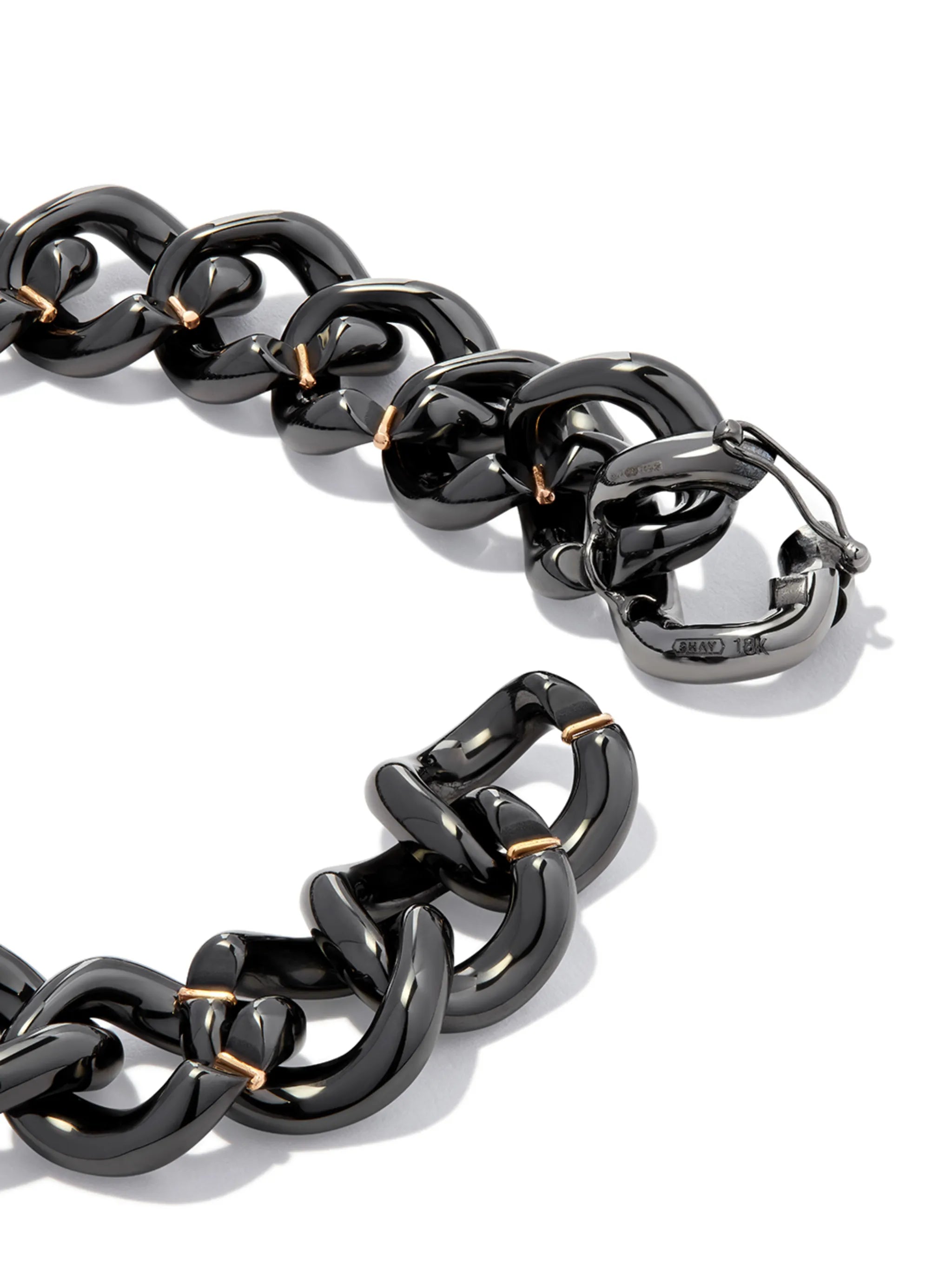 18kt black gold Jumbo link bracelet