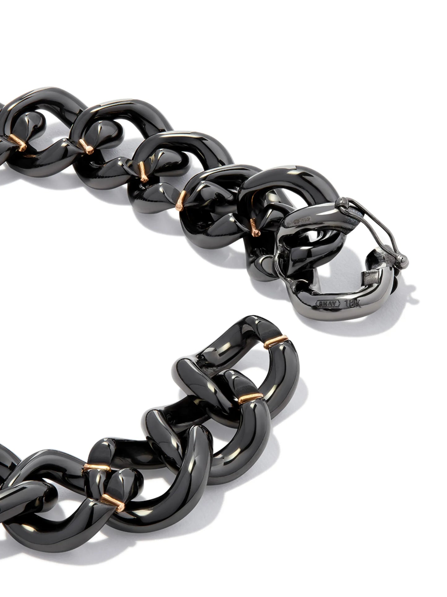 18kt black gold Jumbo link bracelet