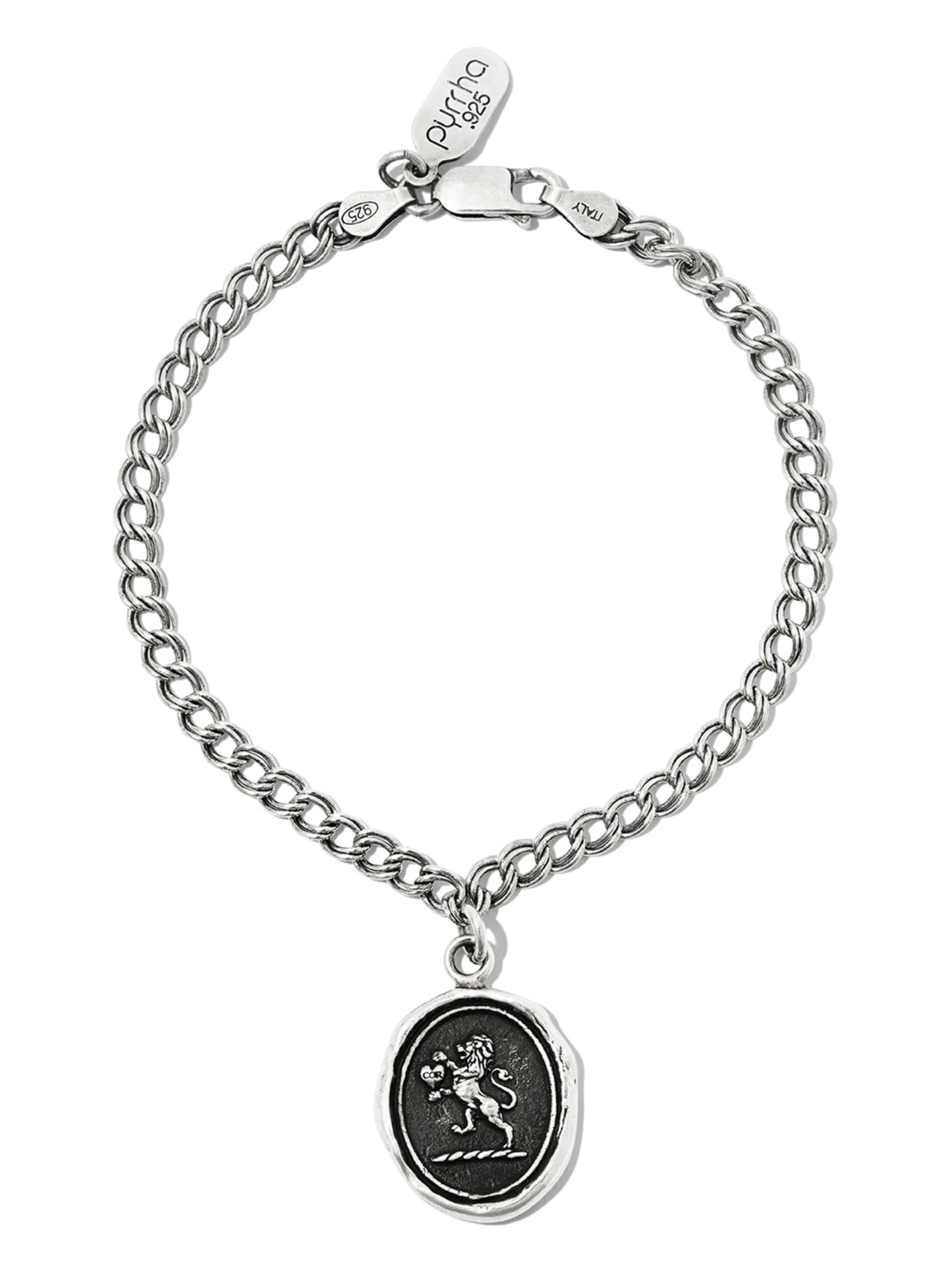 Lionhearted chain pendant bracelet
