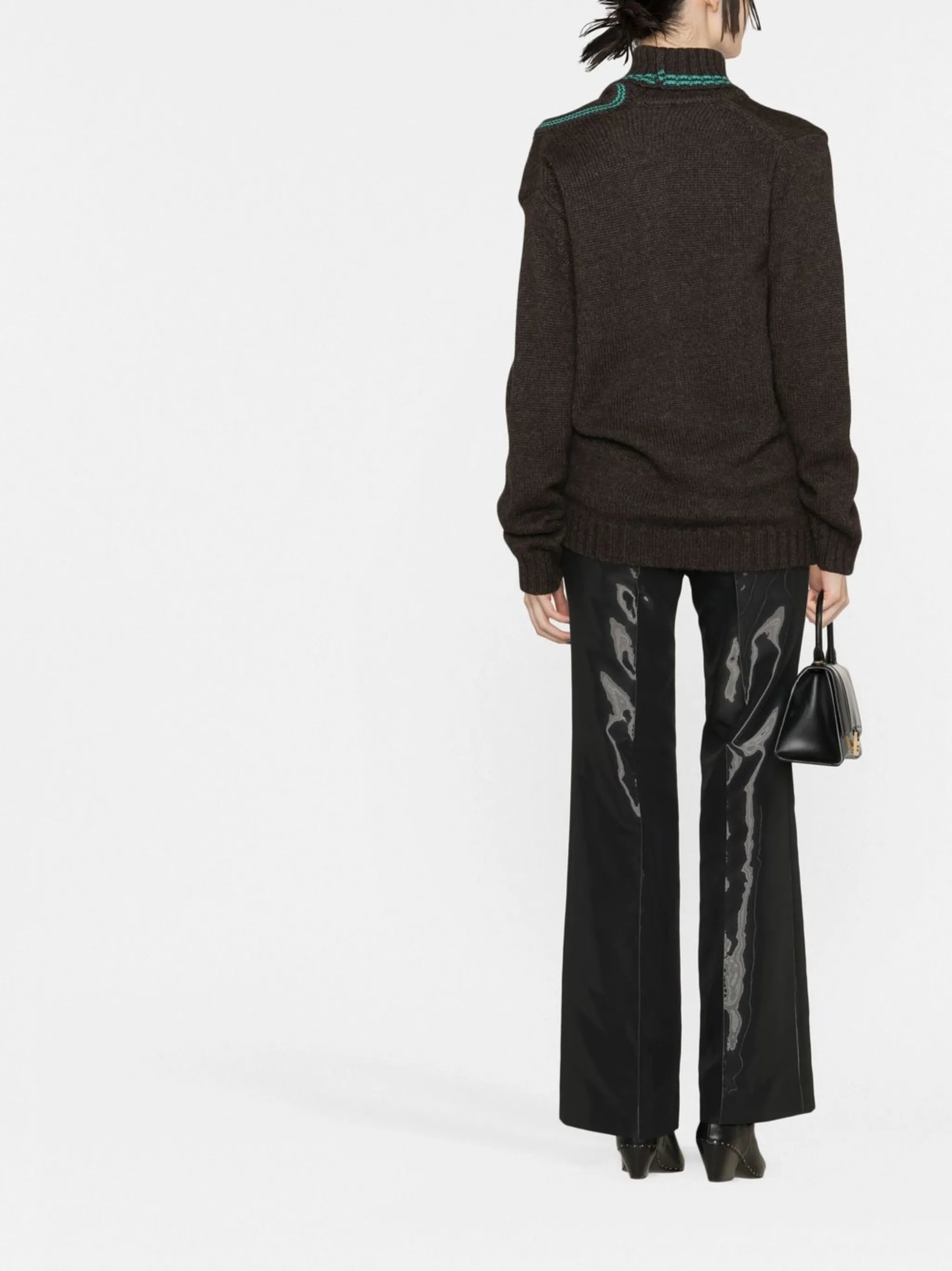 double-neck knitted jumper