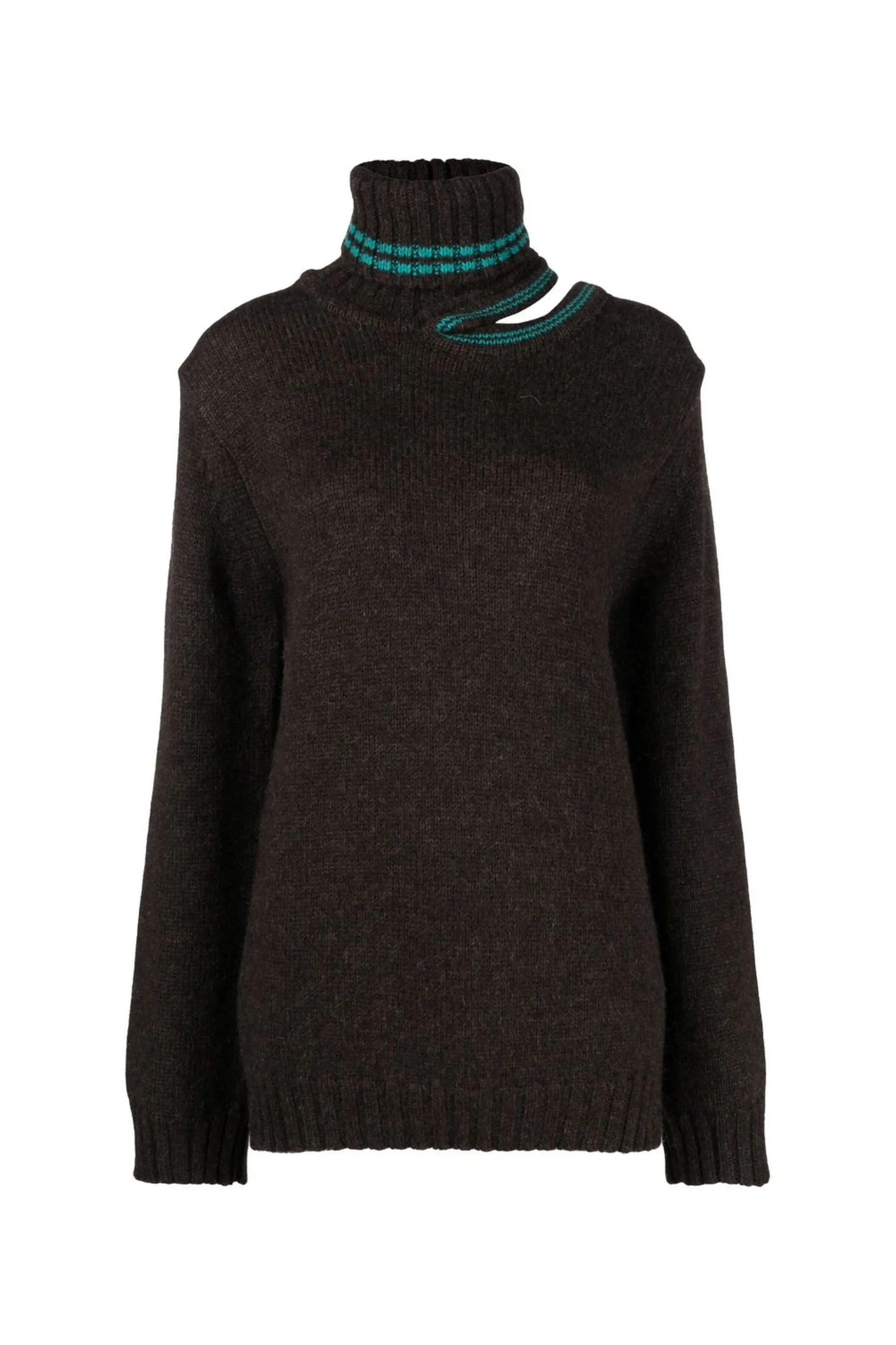 double-neck knitted jumper