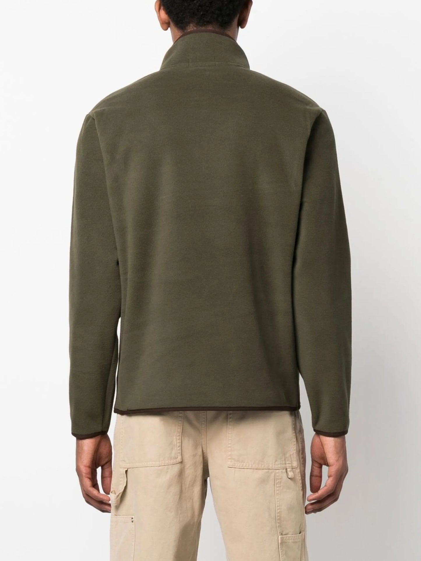 half-button front sweatshirt
