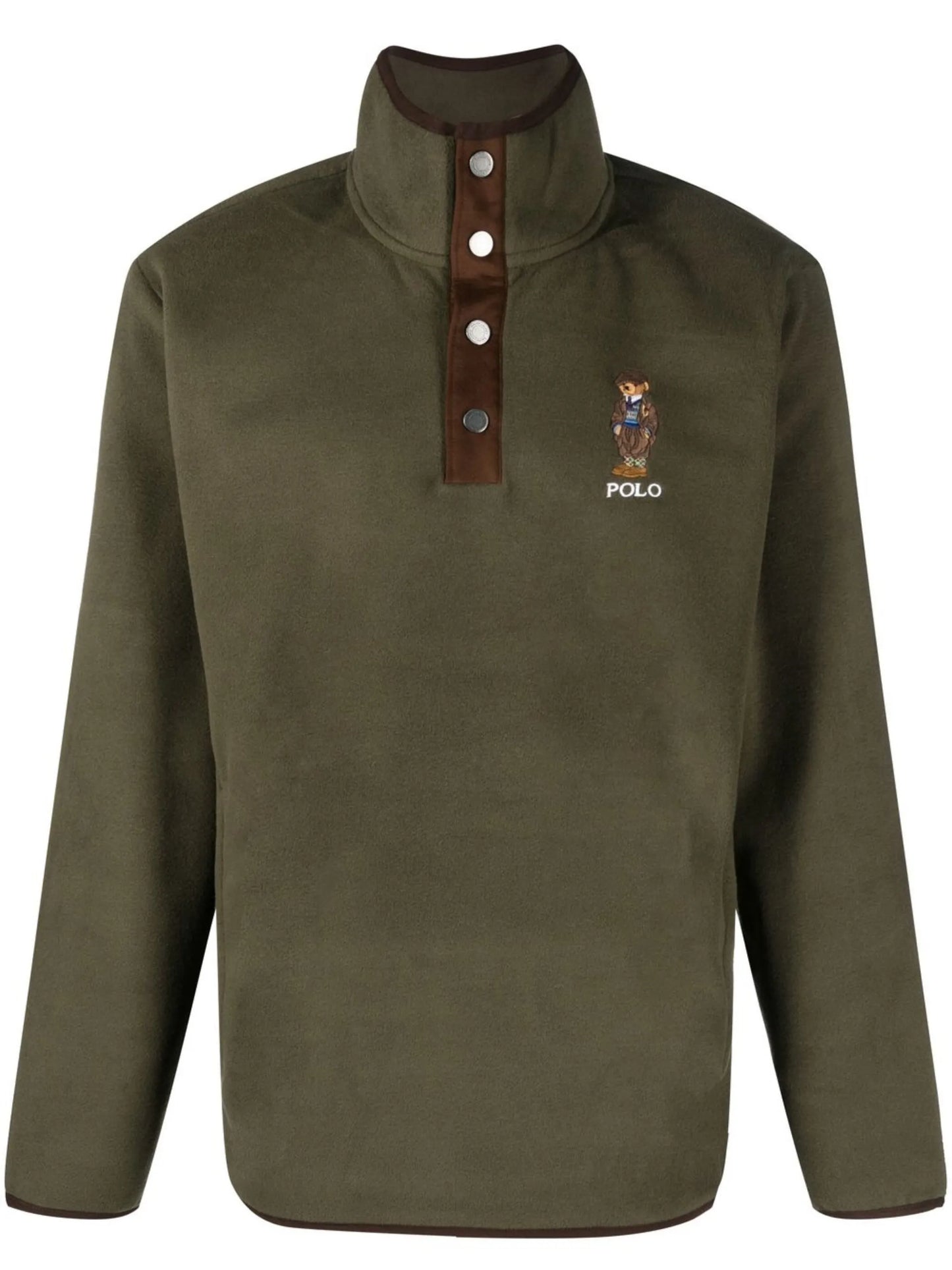 half-button front sweatshirt