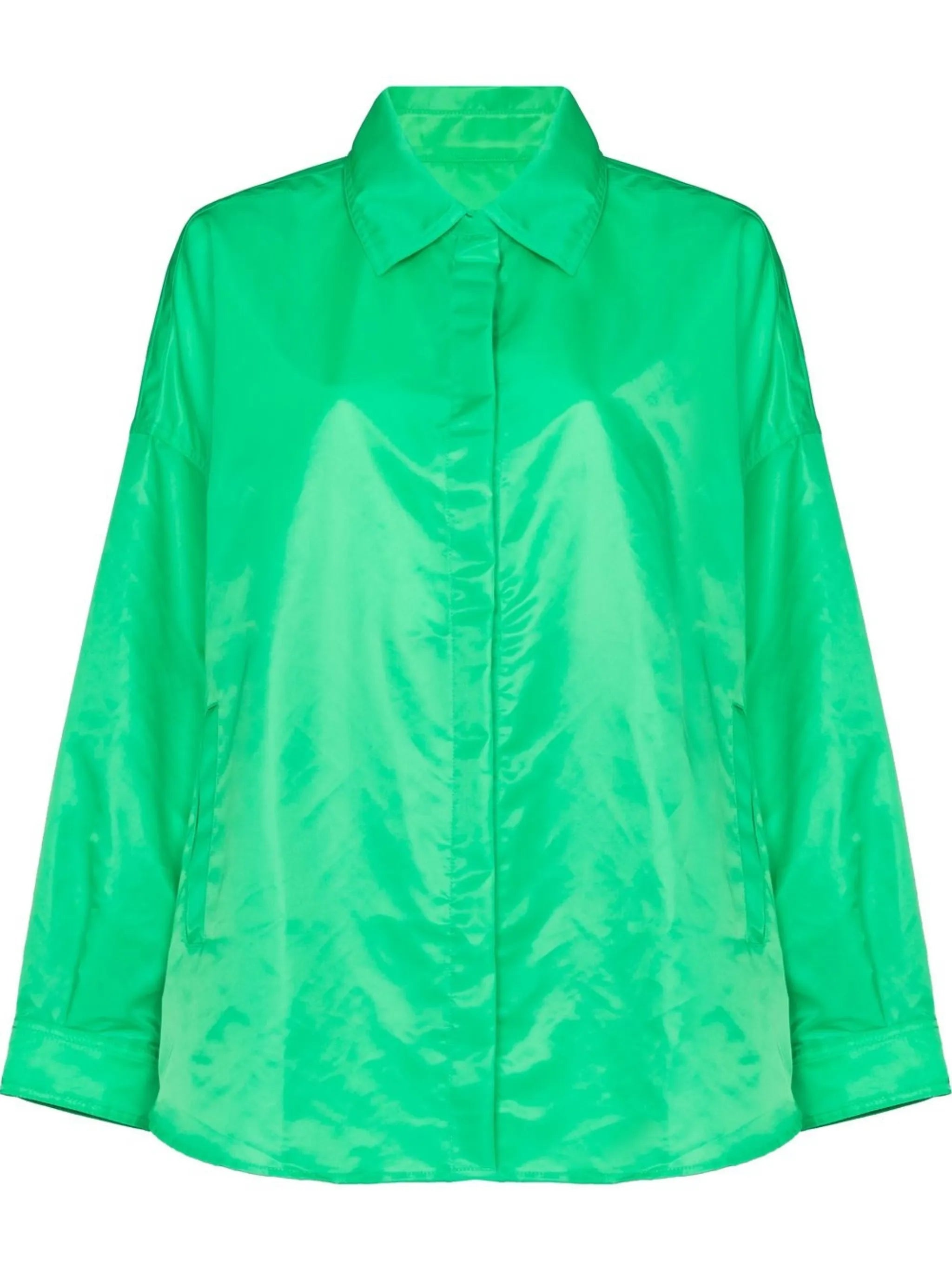 long-sleeve button-fastening shirt