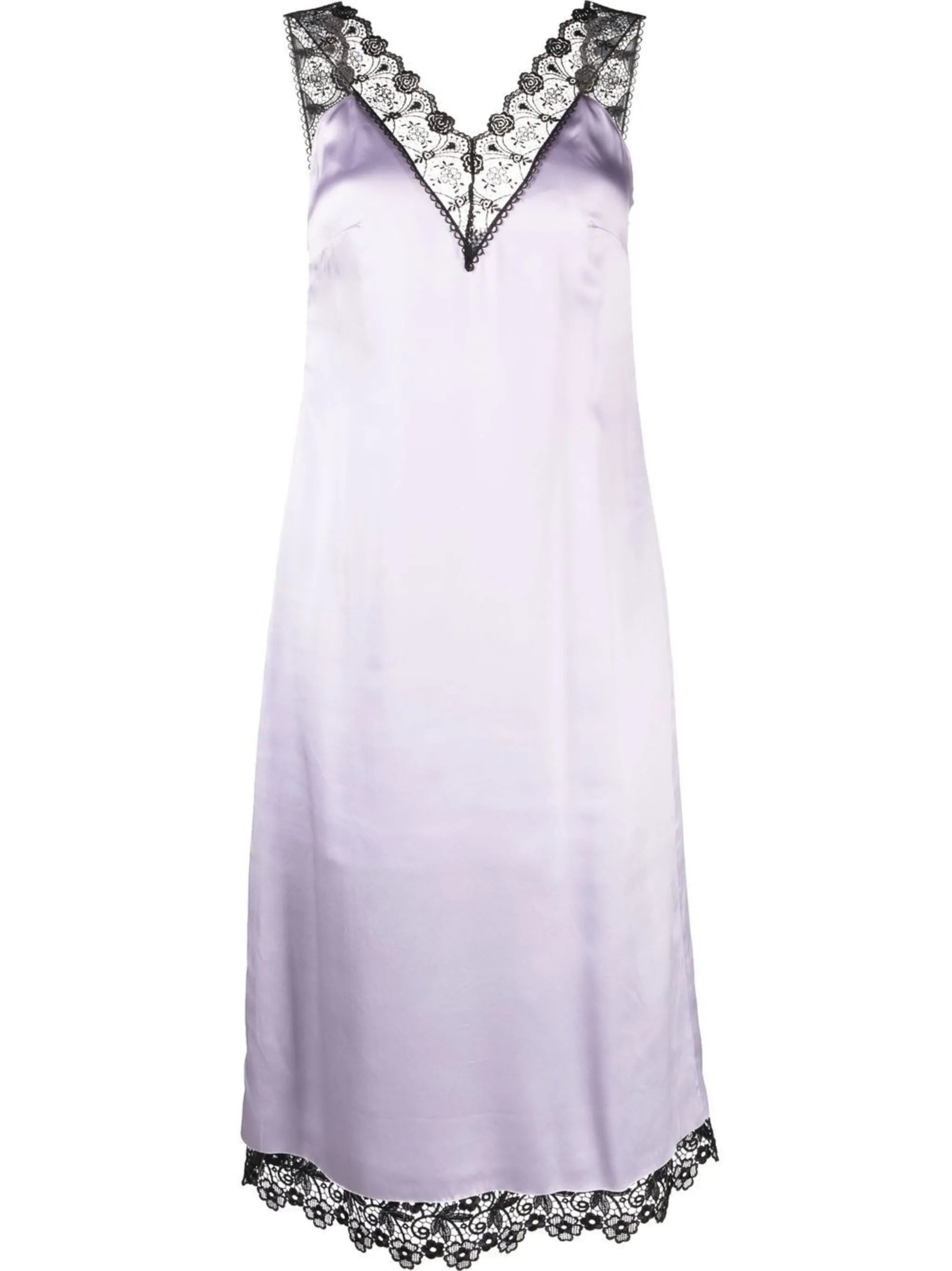 lace-trim slip dress