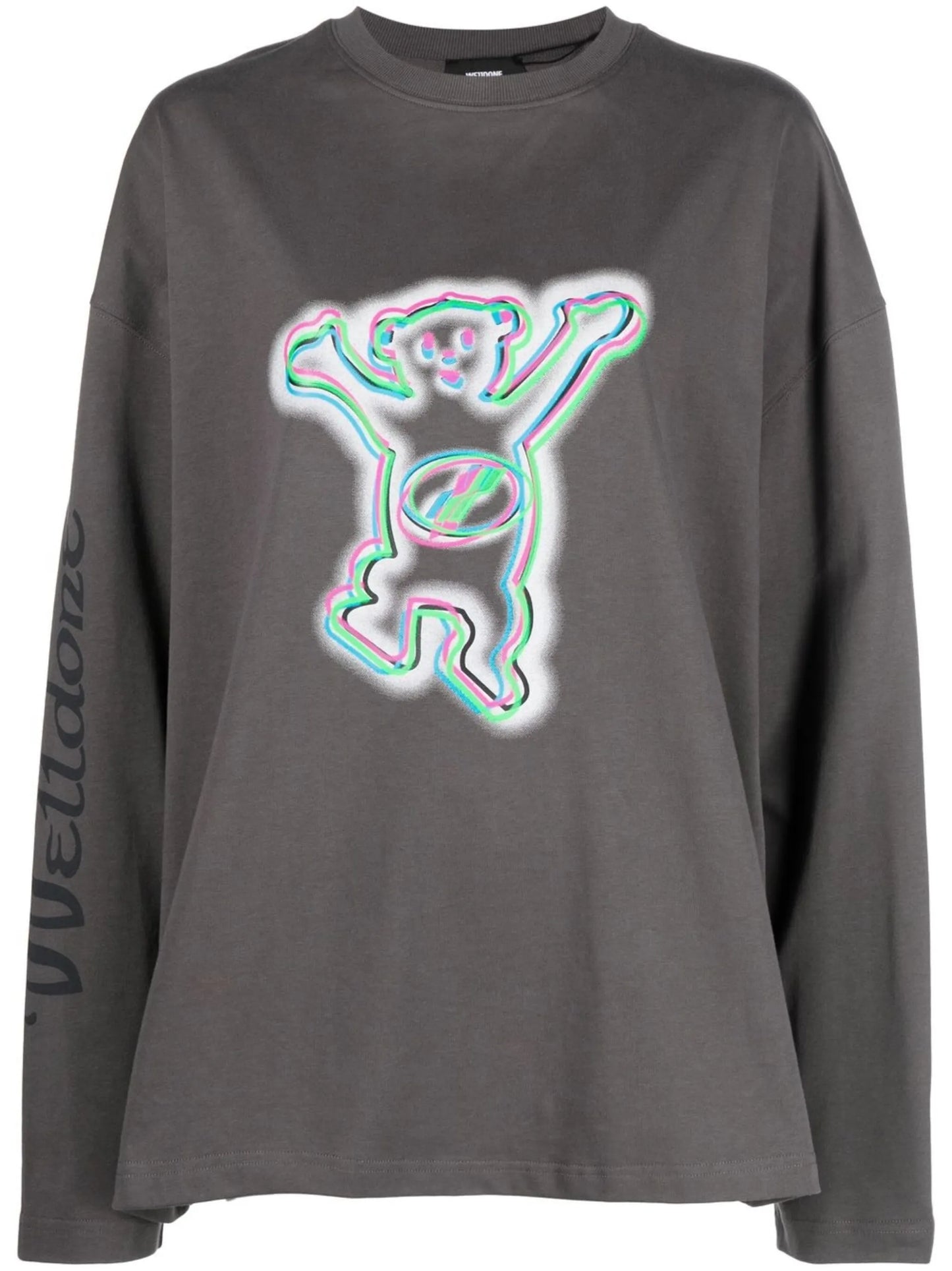 teddy print long-sleeve T-shirt