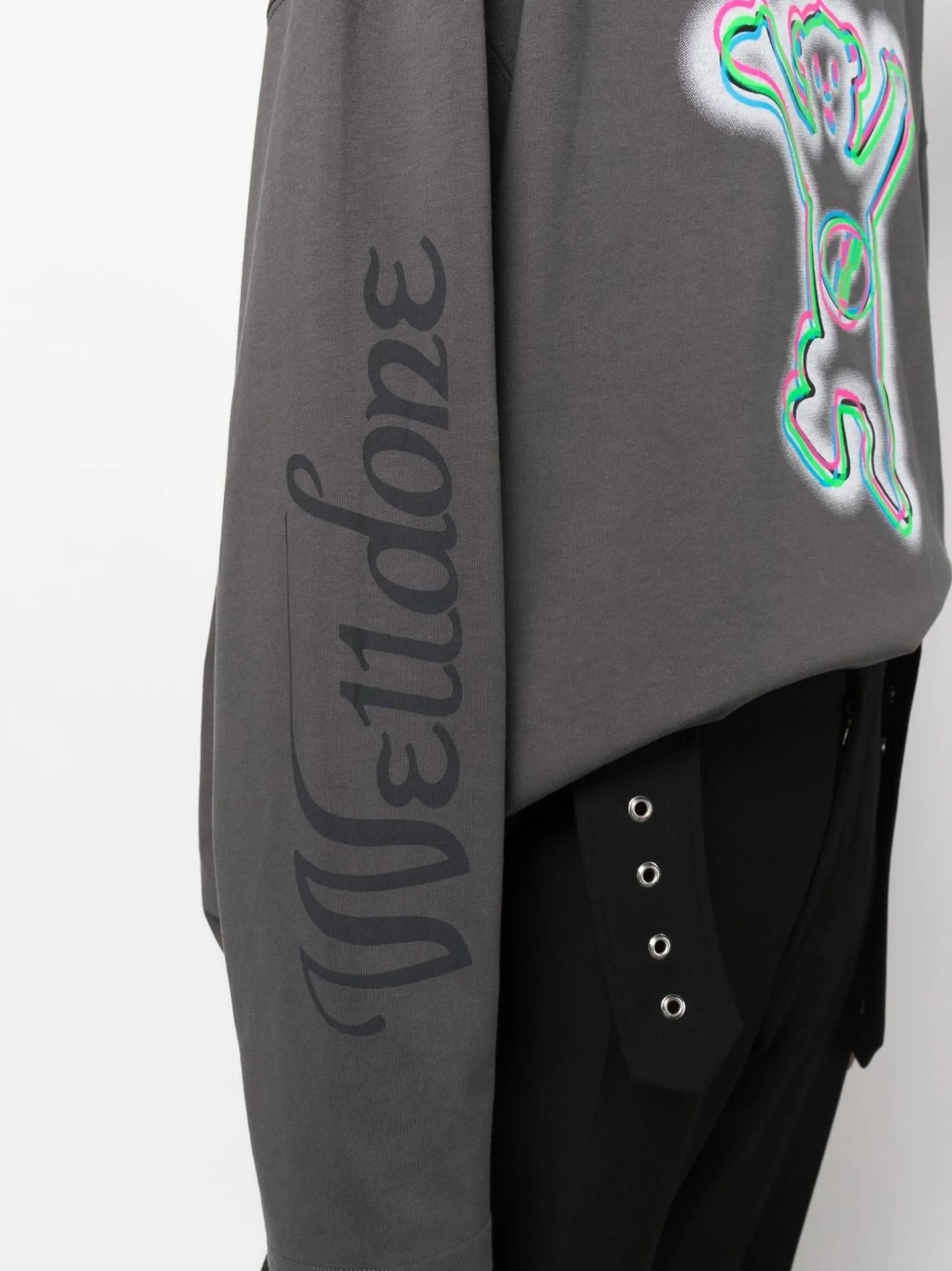 teddy print long-sleeve T-shirt