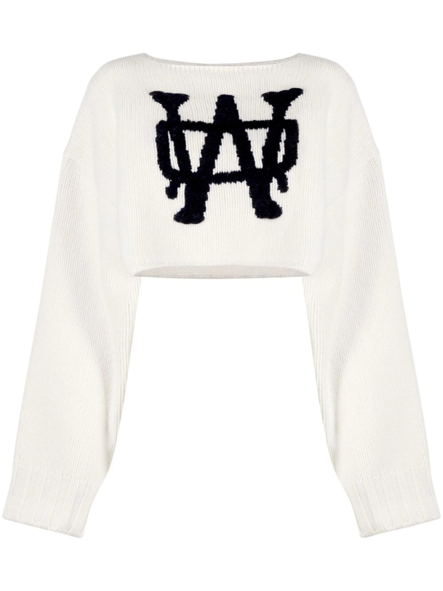 hand-embroidered cropped jumper