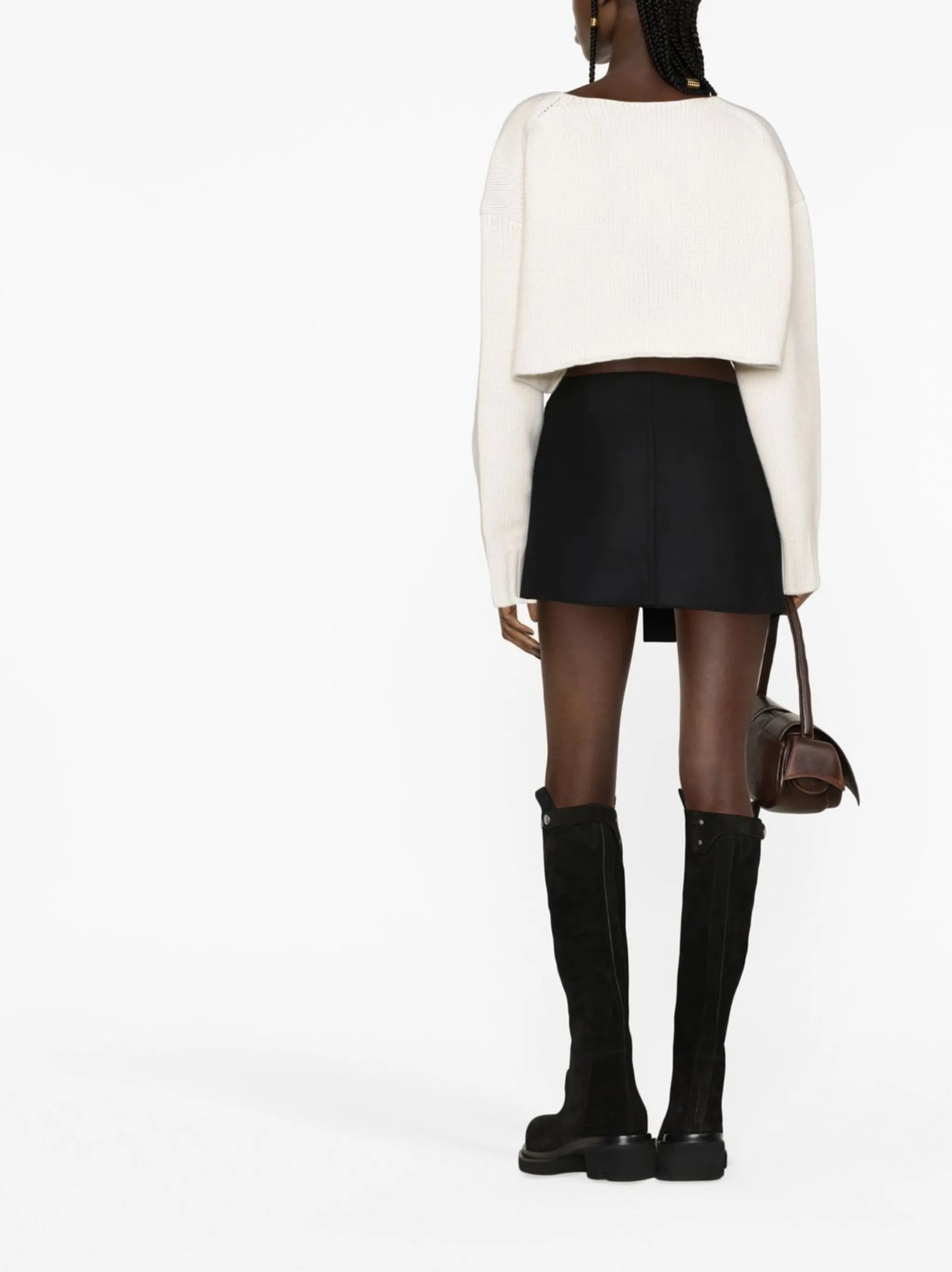 hand-embroidered cropped jumper