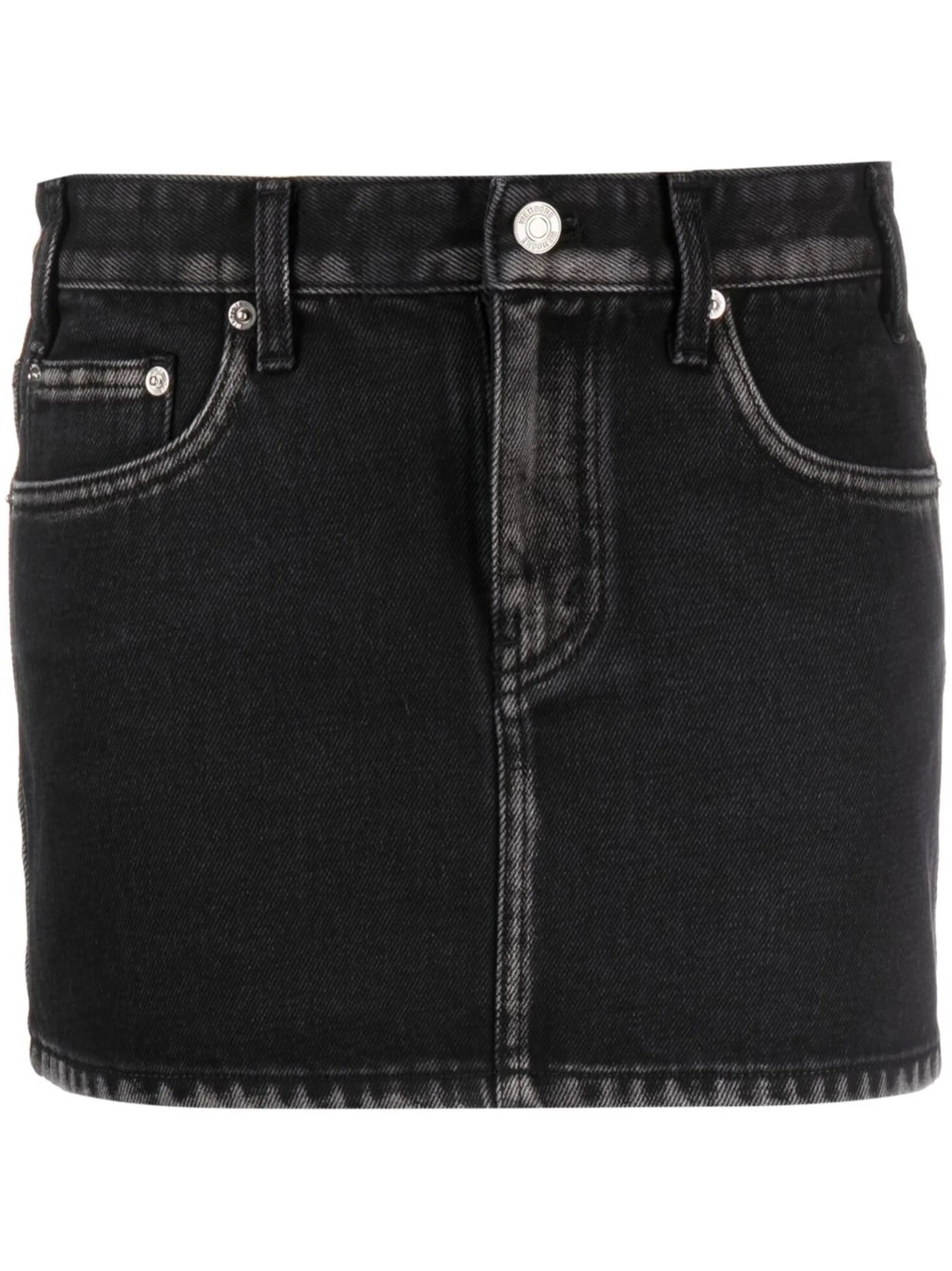 low-rise mini skirt