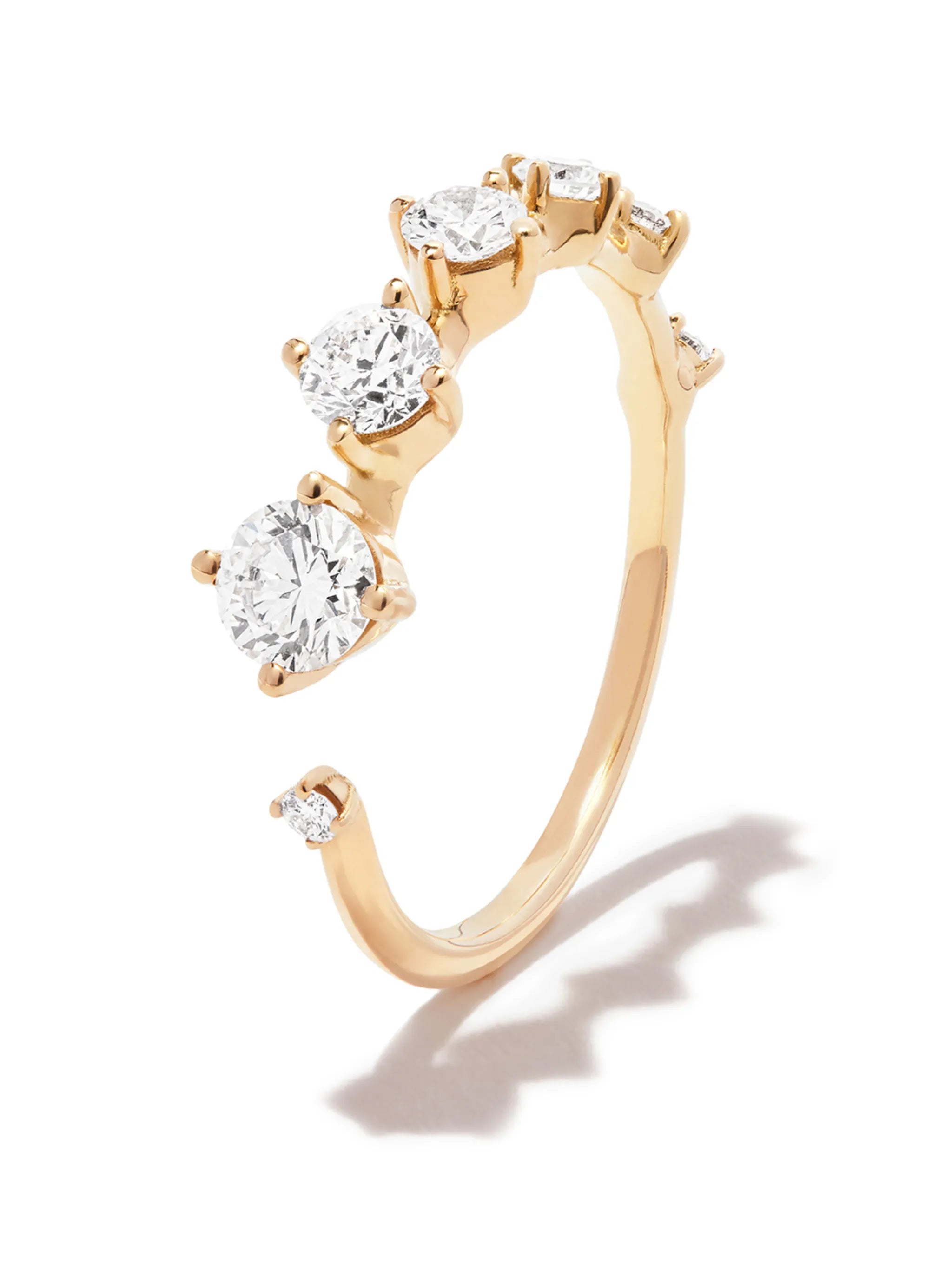 18kt yellow gold Sequence diamond small ring