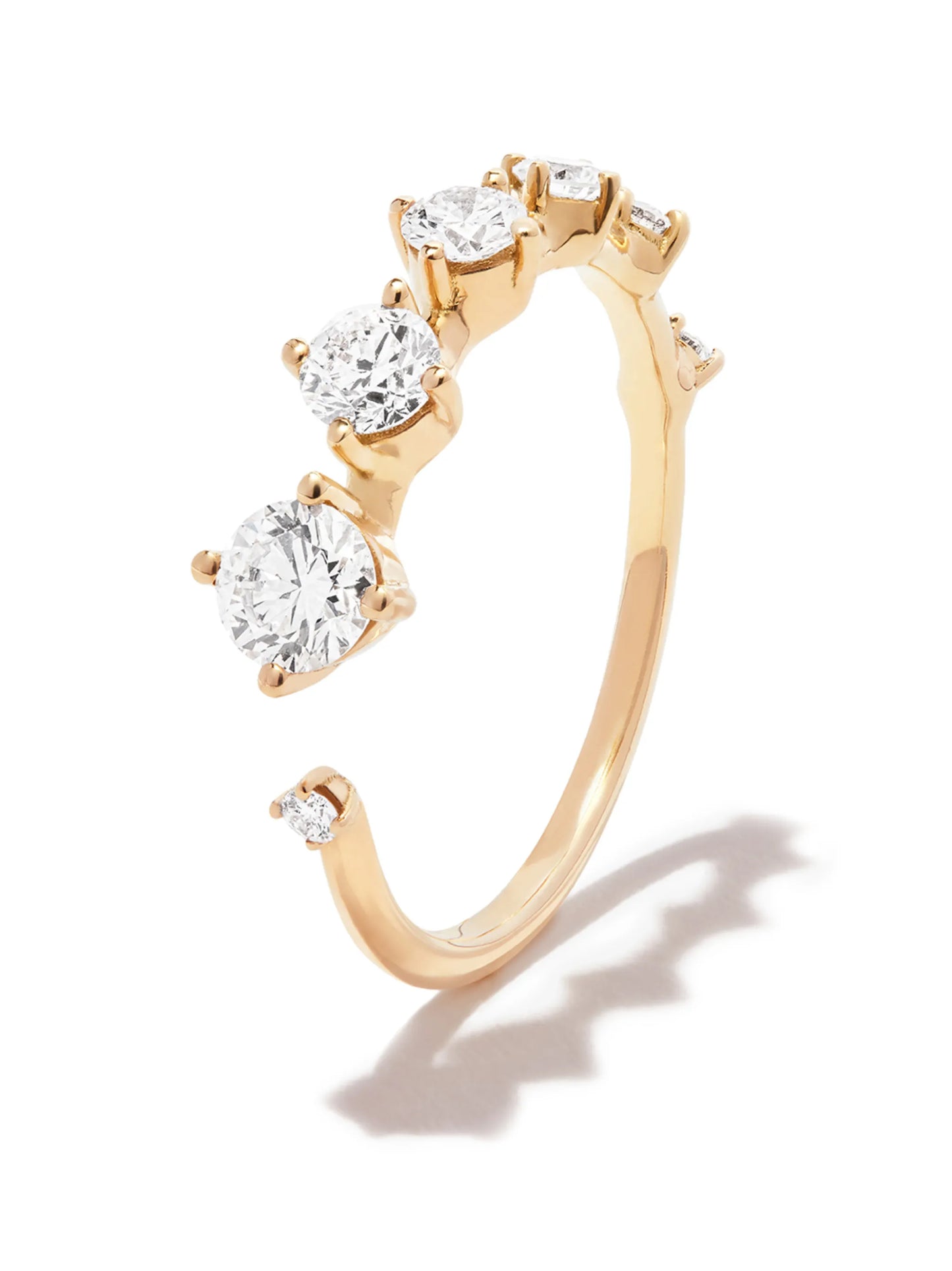 18kt yellow gold Sequence diamond small ring
