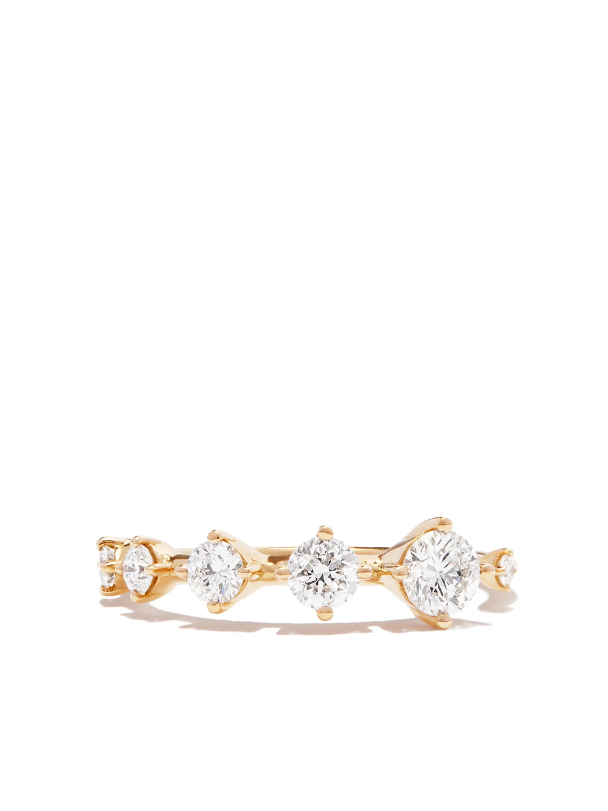 18kt yellow gold Sequence diamond small ring