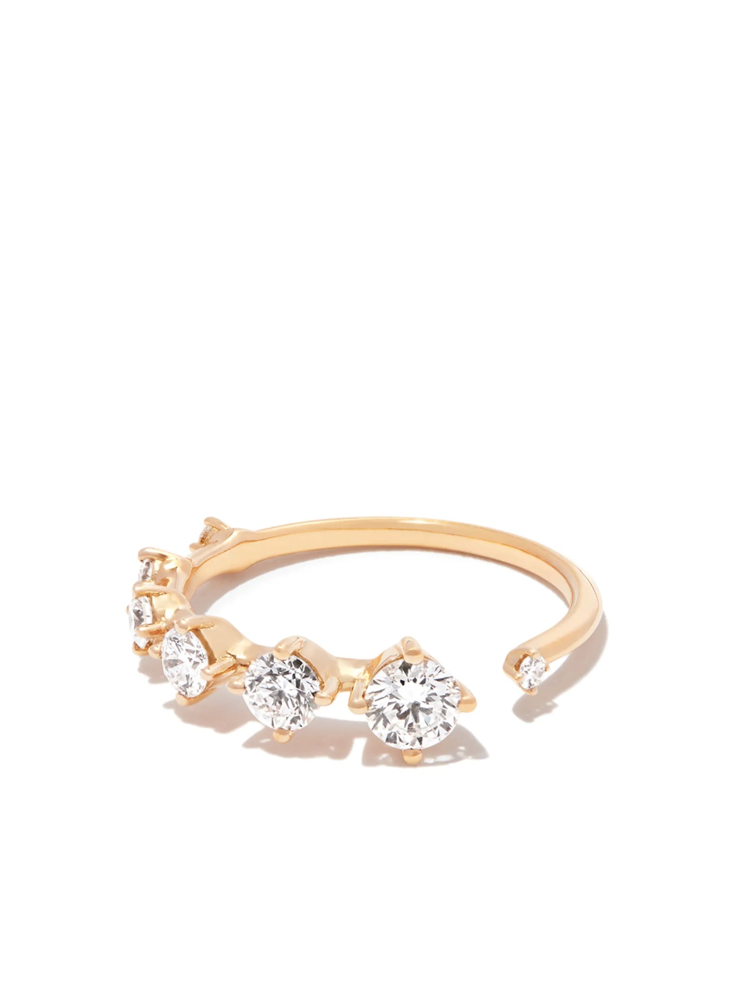18kt yellow gold Sequence diamond small ring