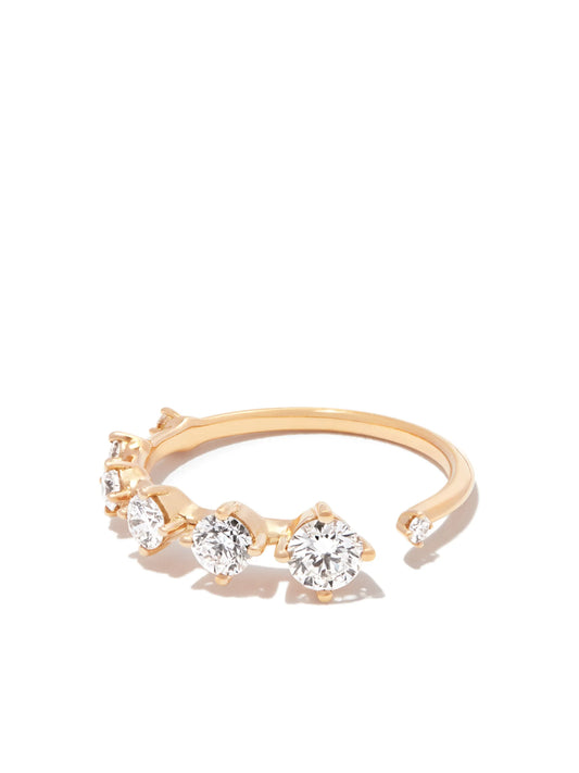 18kt yellow gold Sequence diamond small ring