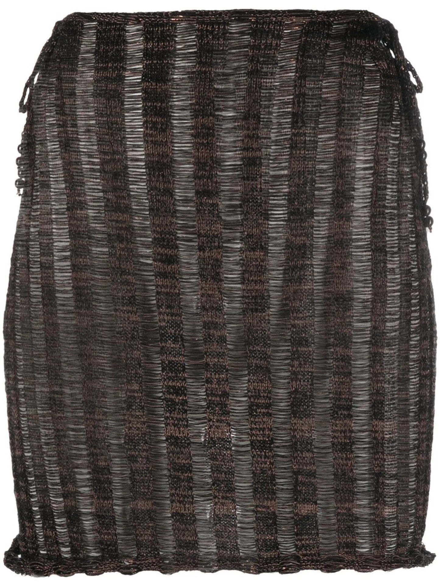 striped woven mini skirt