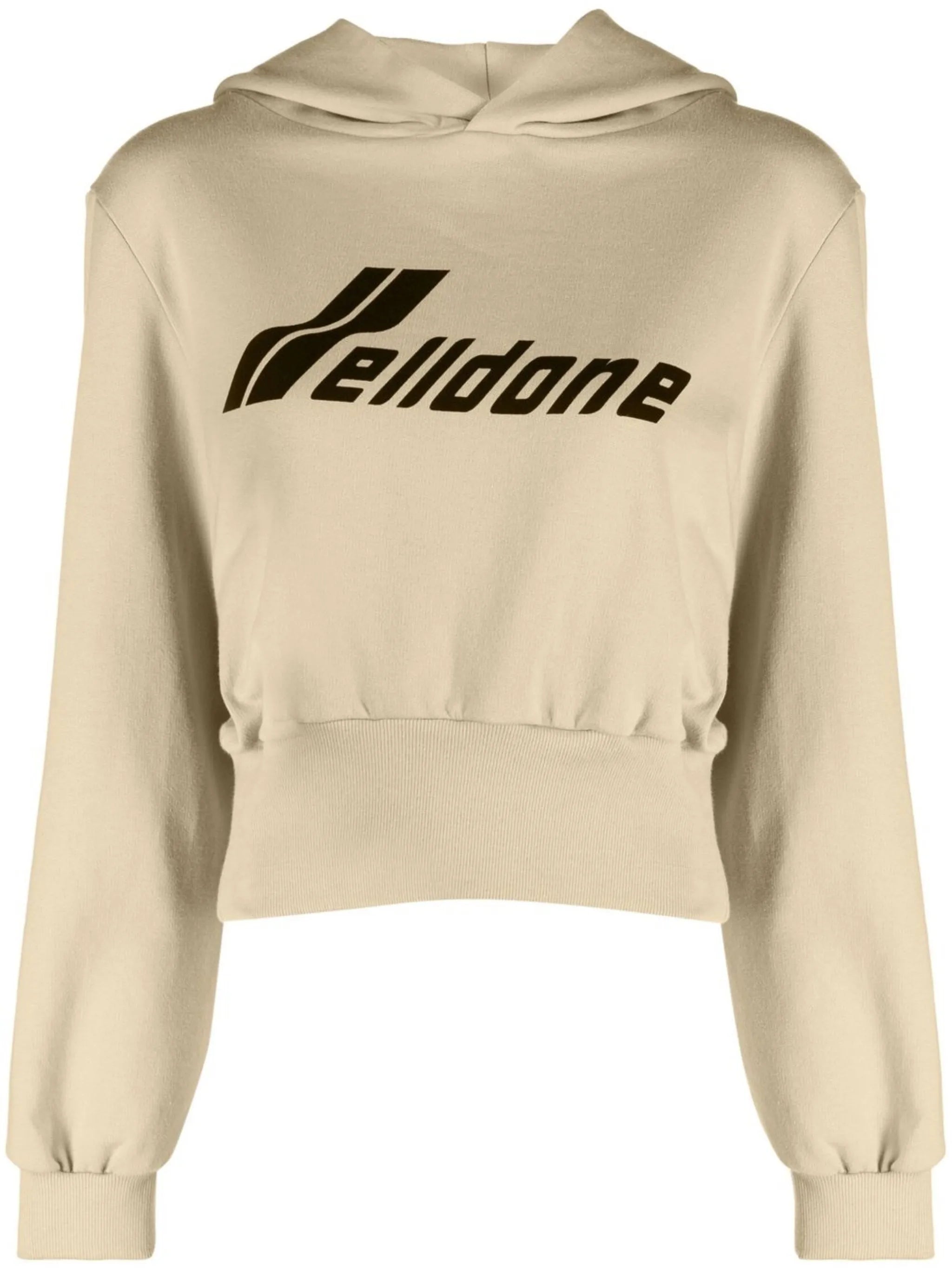 logo-print cropped hoodie