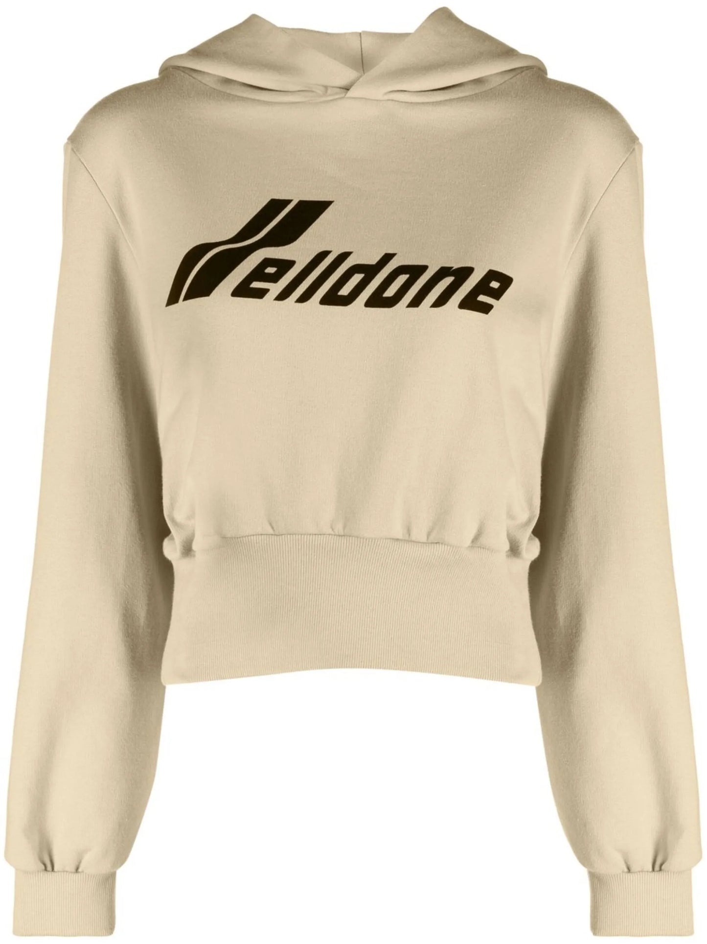 logo-print cropped hoodie