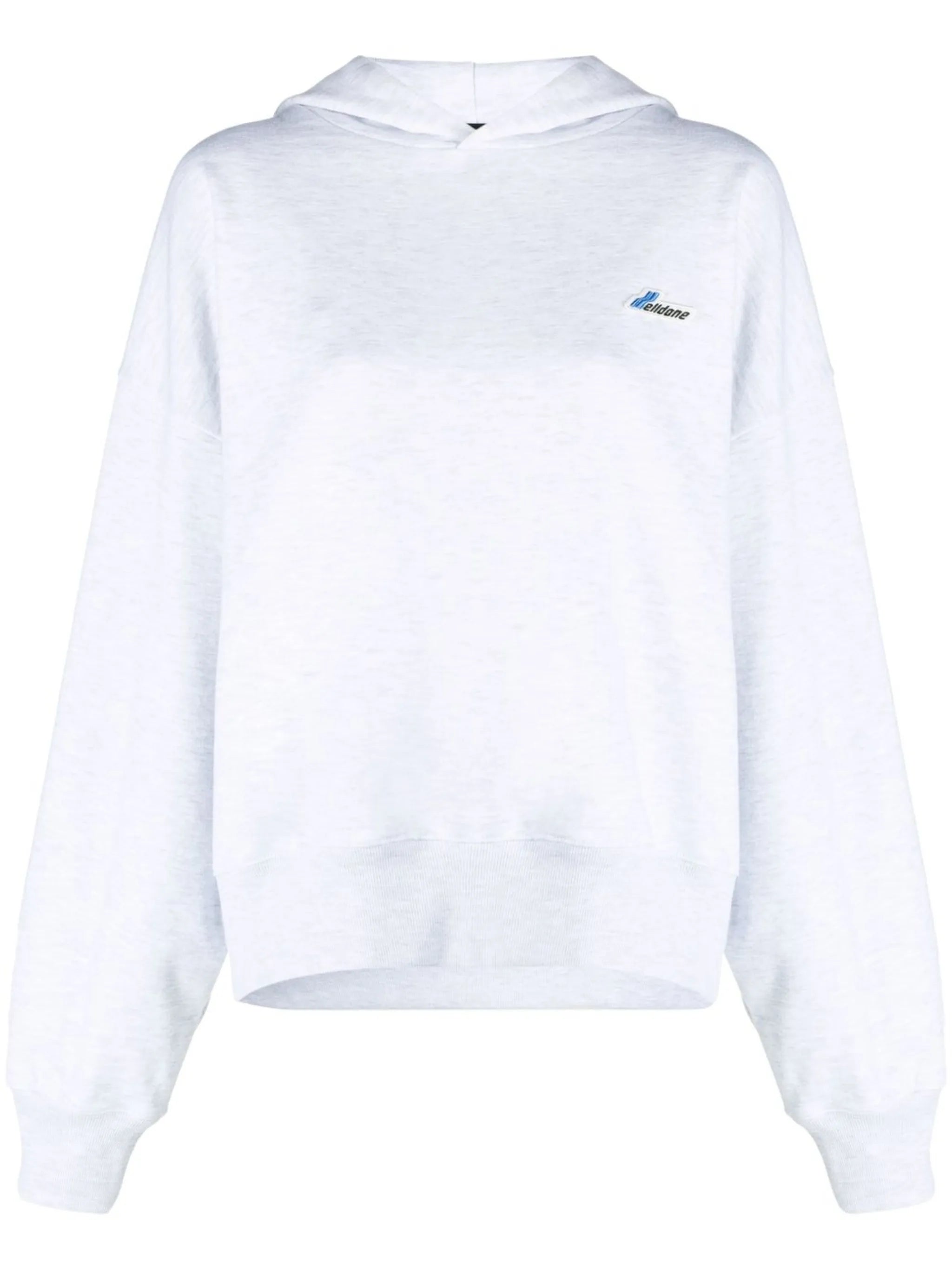 logo-embroidered oversized hoodie
