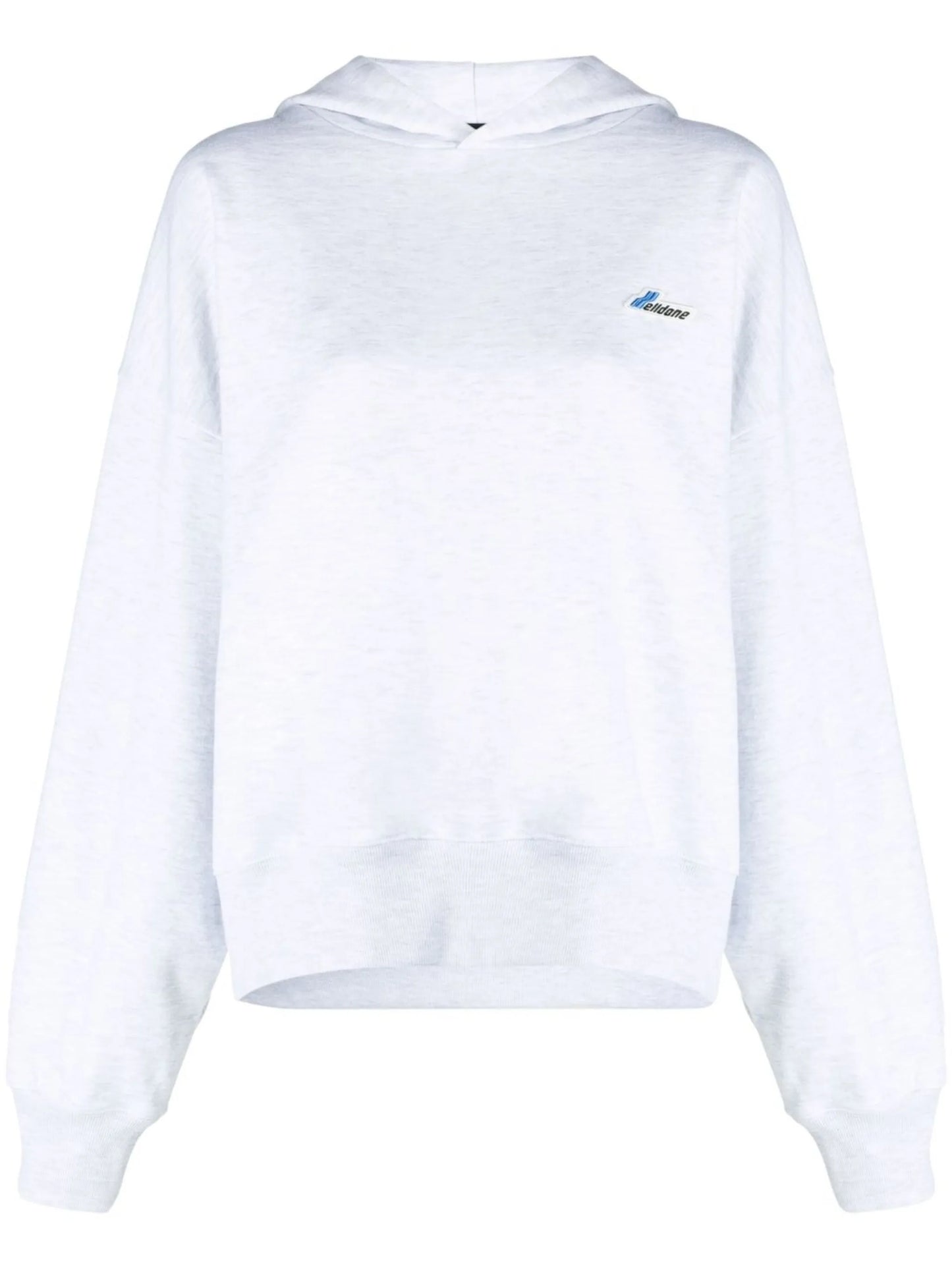 logo-embroidered oversized hoodie