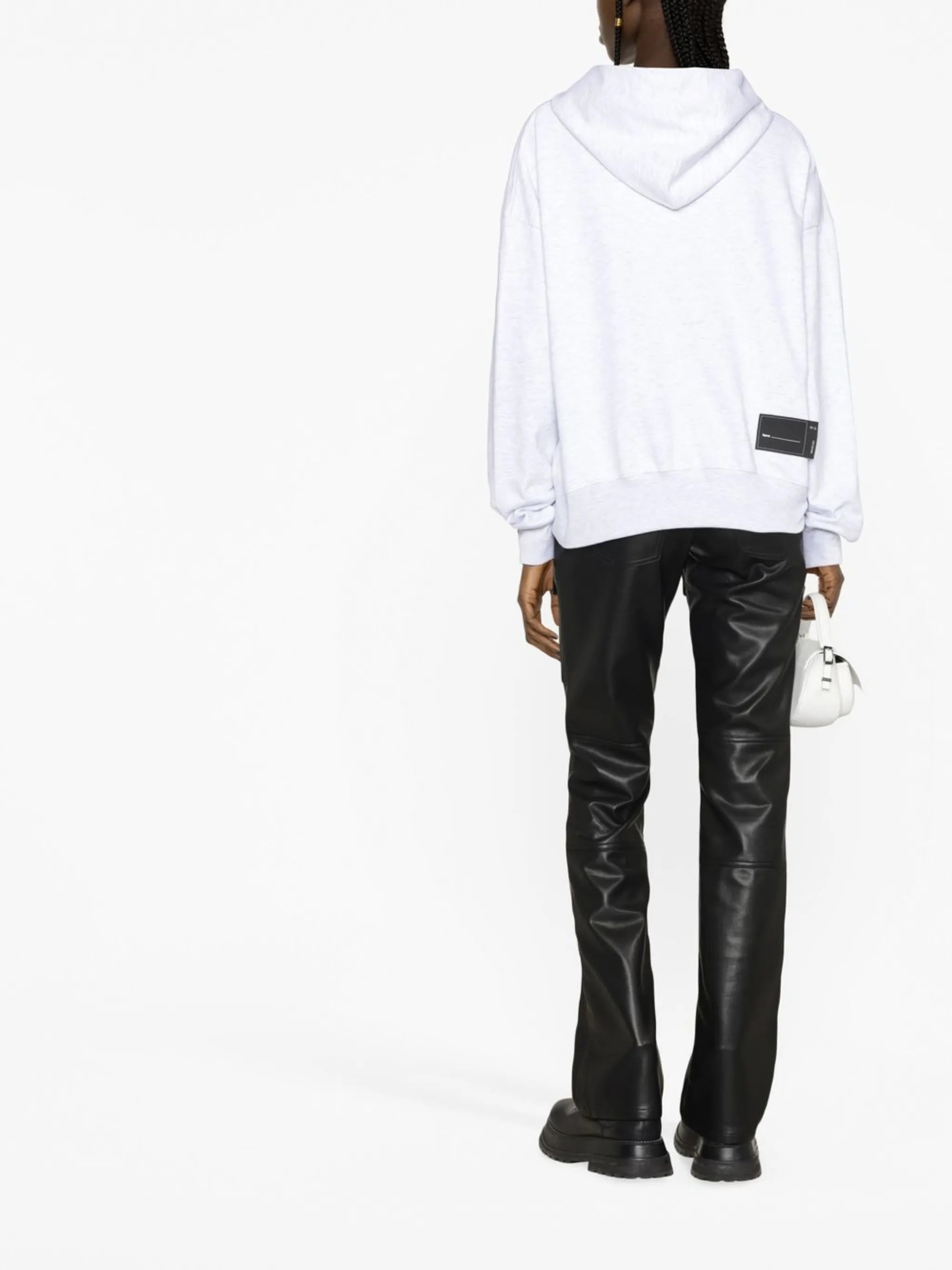 logo-embroidered oversized hoodie
