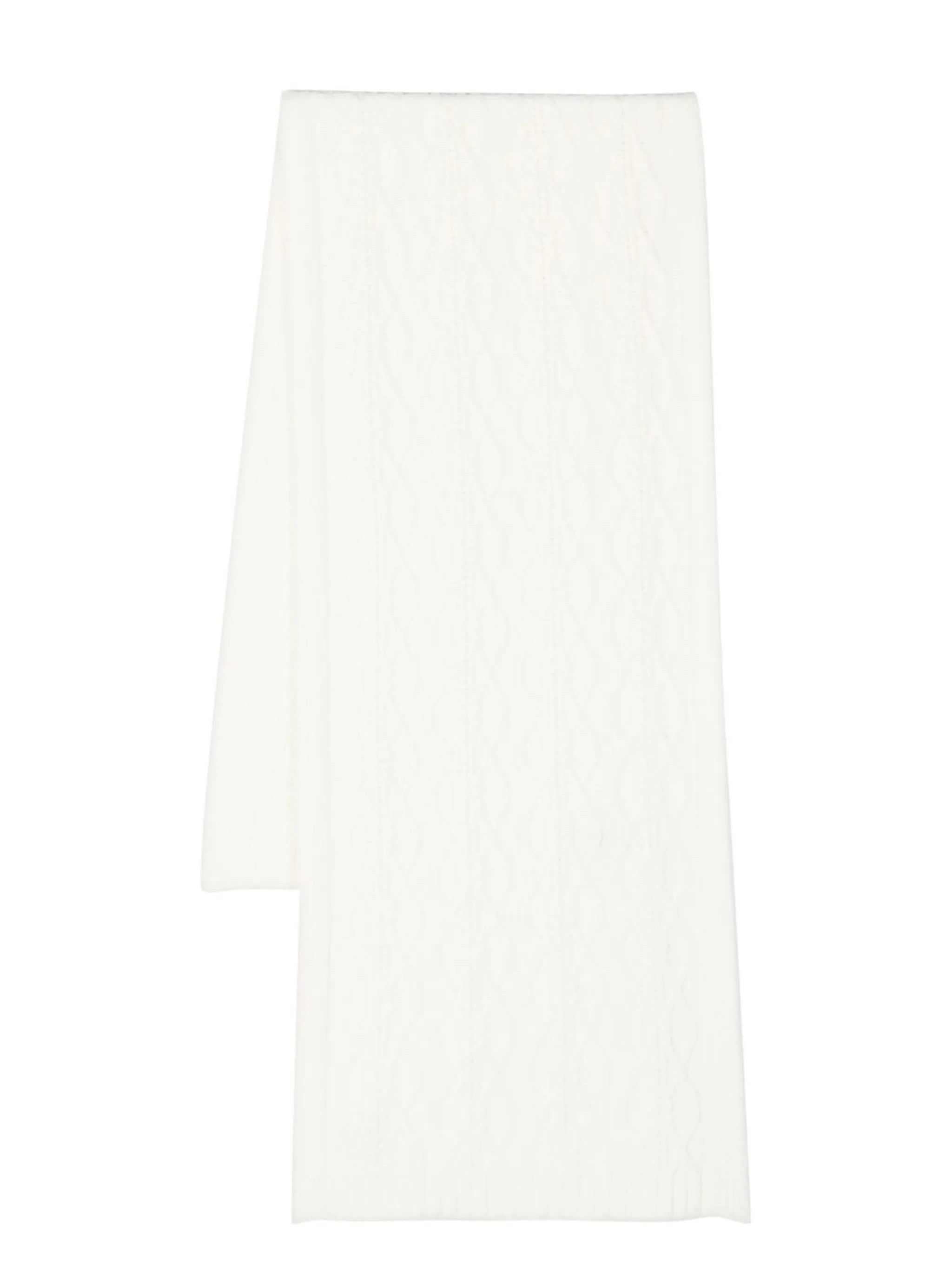 long cable-knit scarf