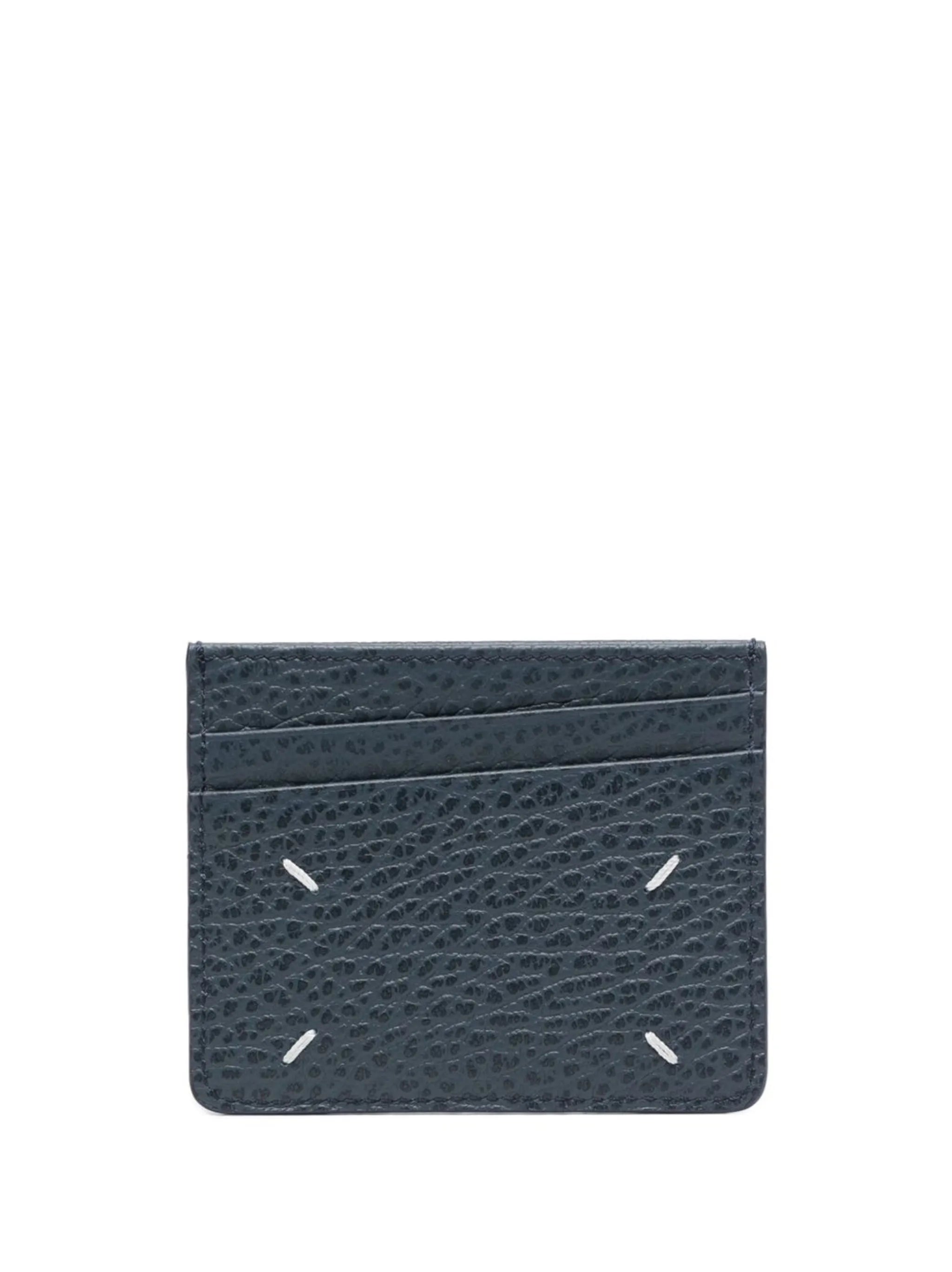 four-stitch leather card holder