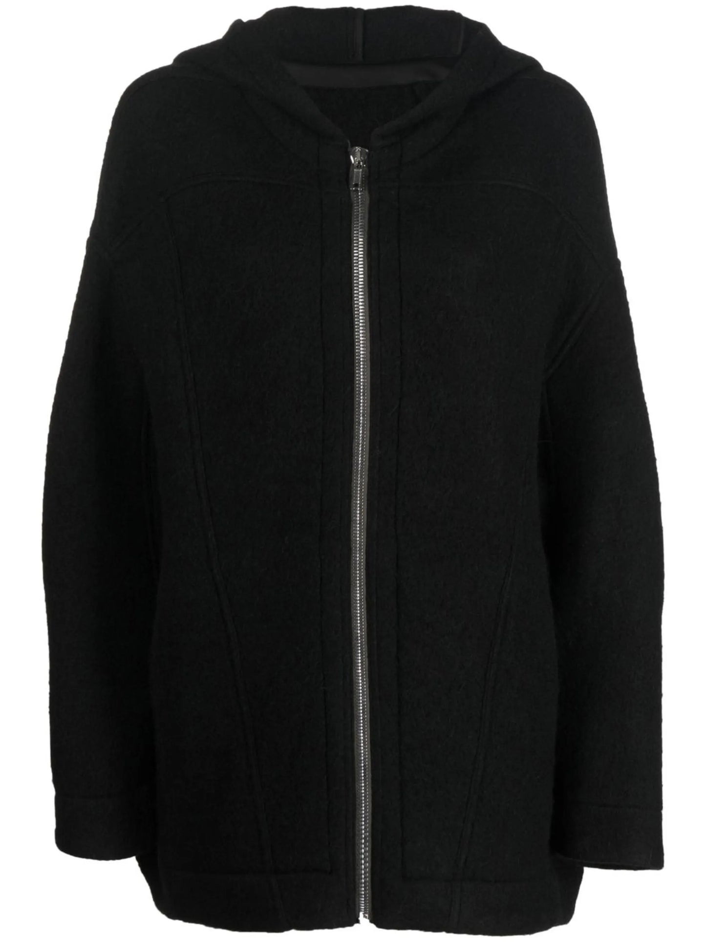 oversize hooded wool jacket
