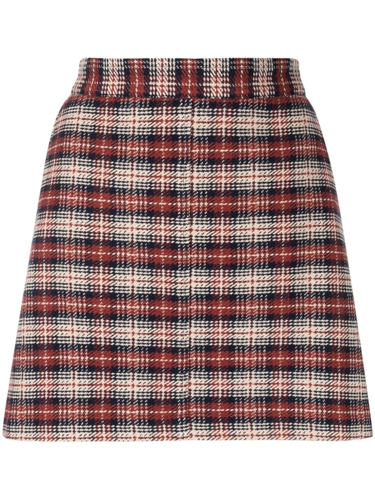 plaid A-line mini skirt