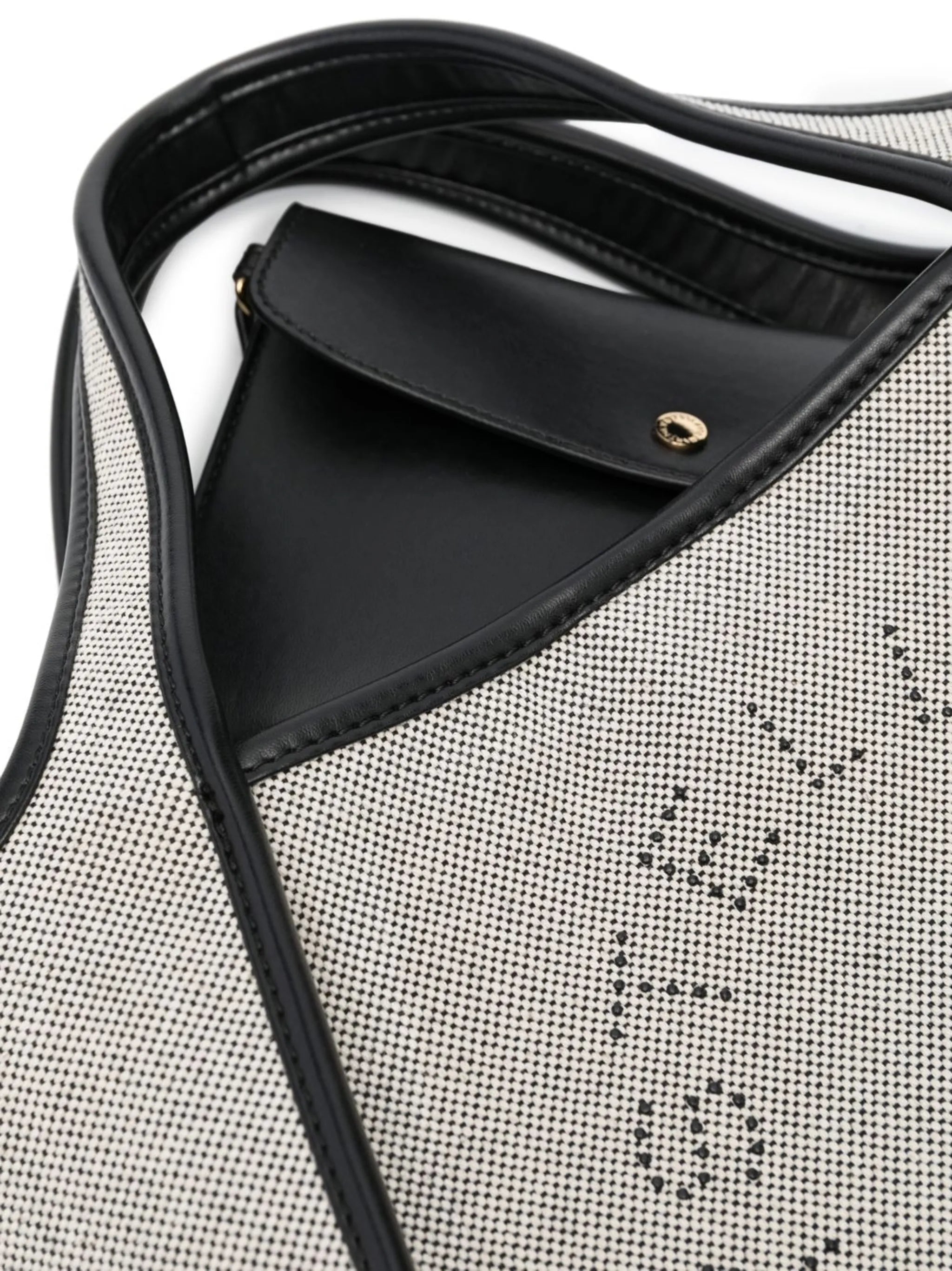 perforated-logo canvas tote bag