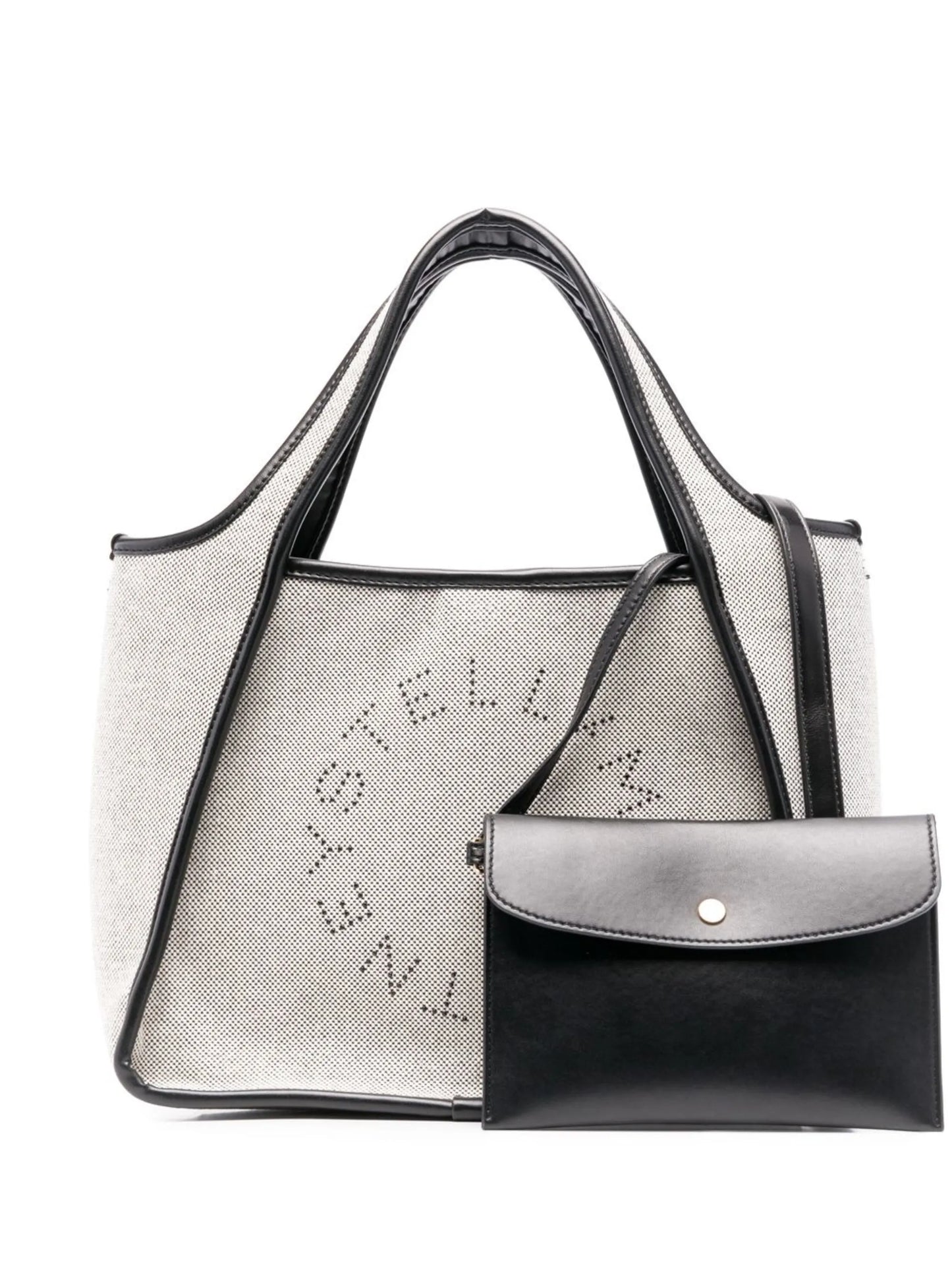 perforated-logo canvas tote bag