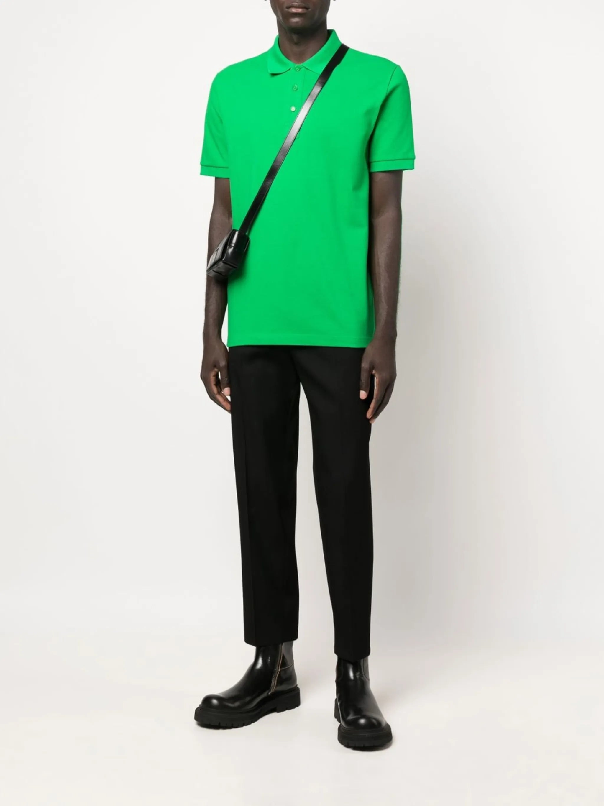 virgin-wool tapered trousers