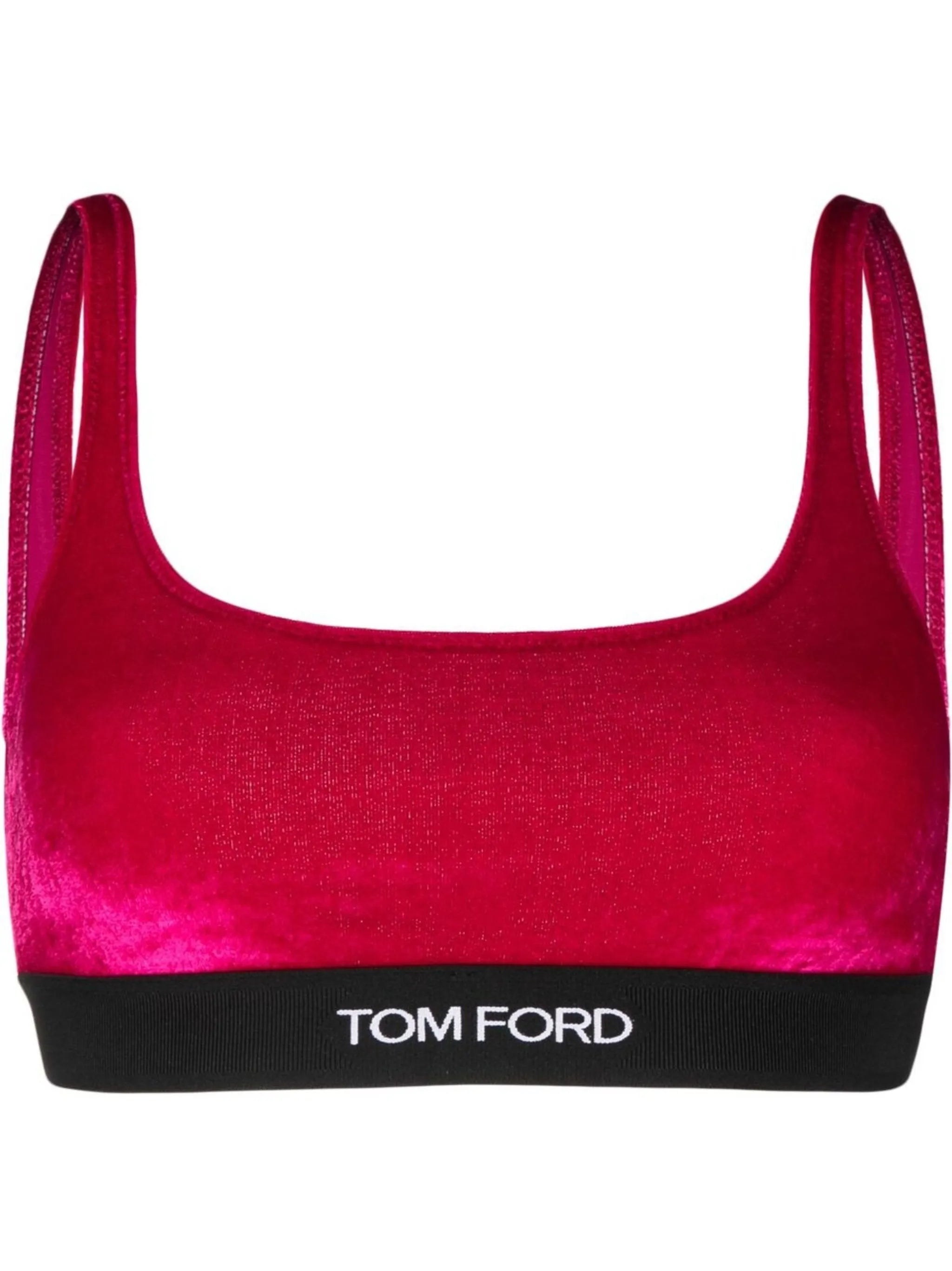 logo-band low-back bra